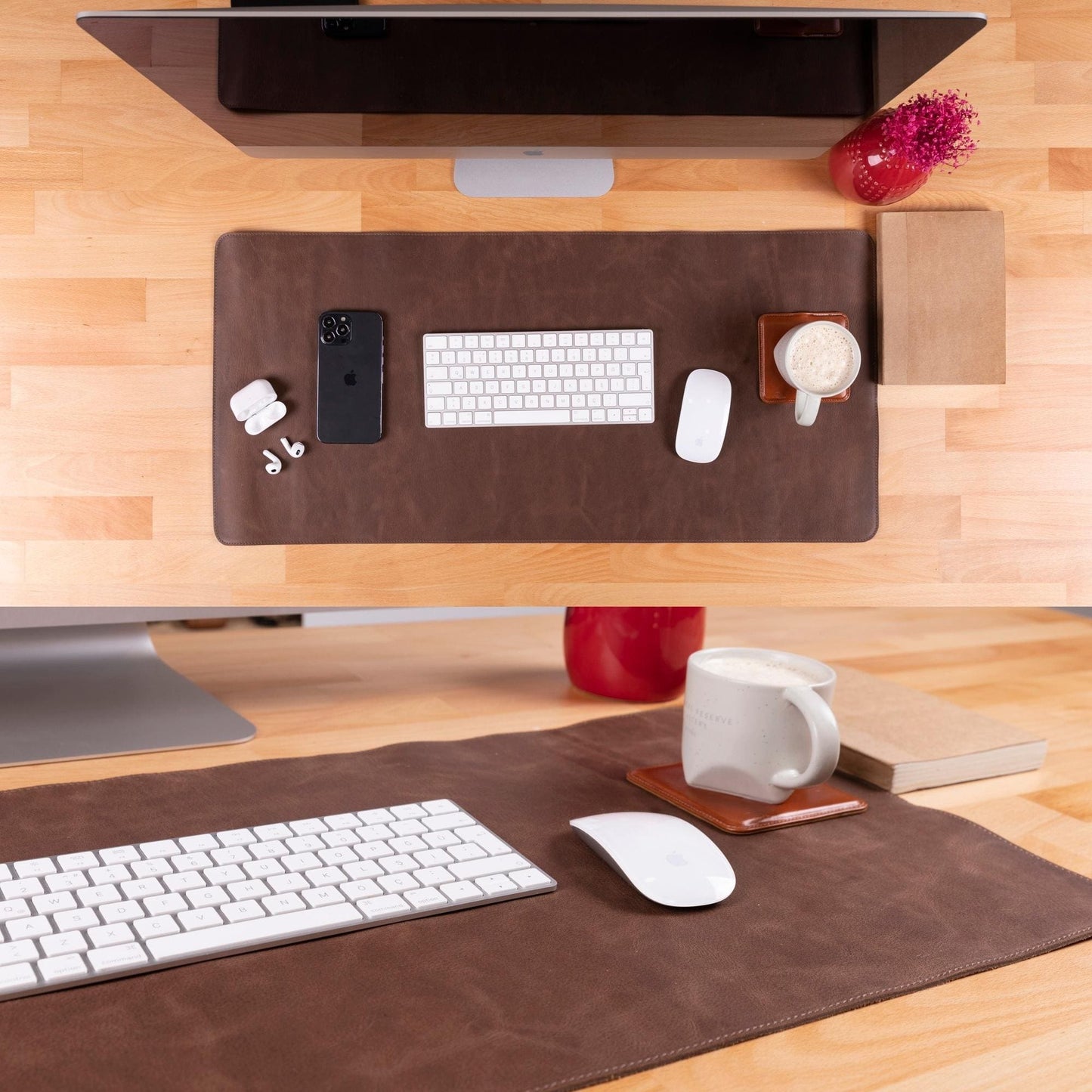 Rawlins Leather Desk Pads - 36x19 and 14.6x31.5 Inches - Concordia Style Boutique