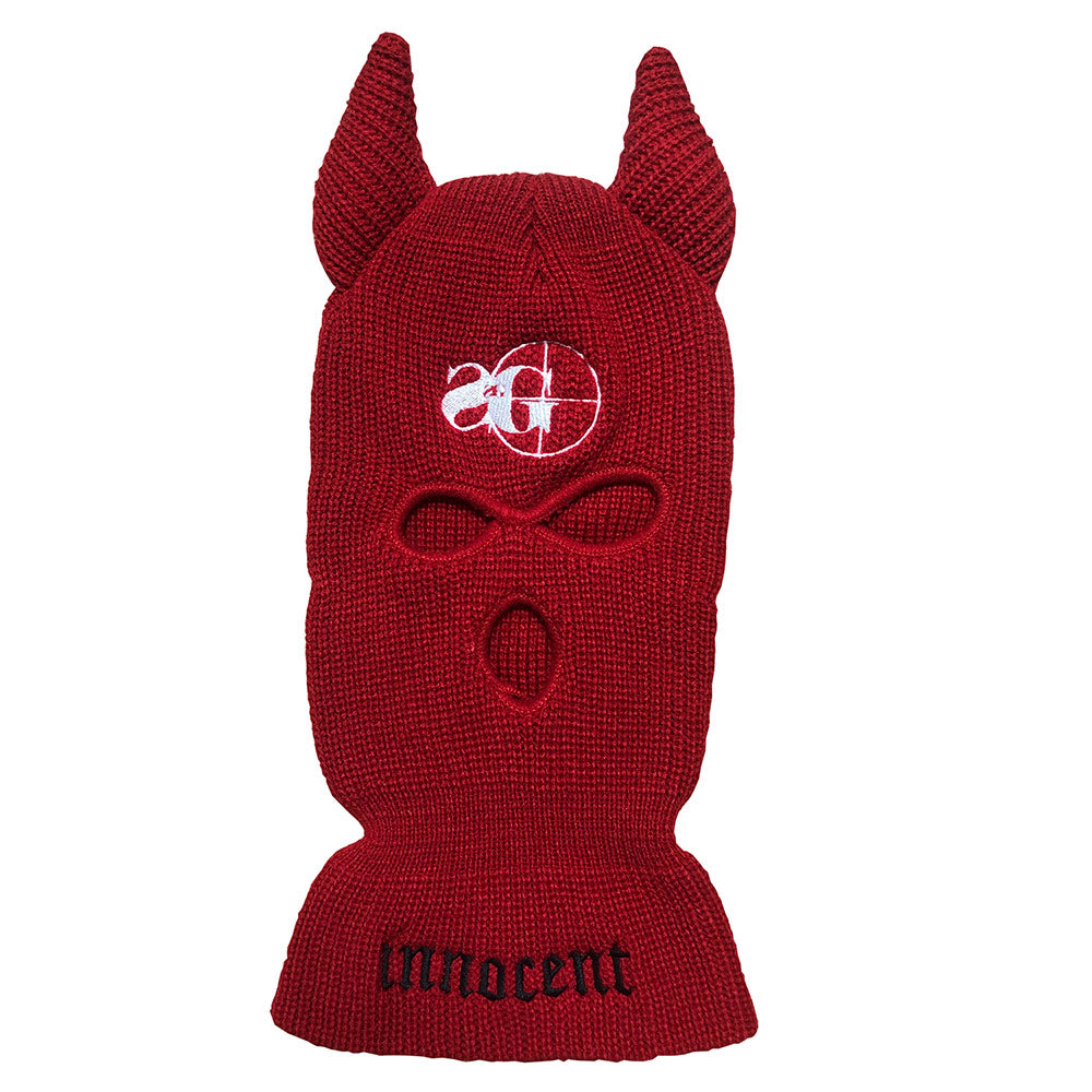 Ski Mask - Innocent (Devil Horns: RED/BLK) - Concordia Style Boutique