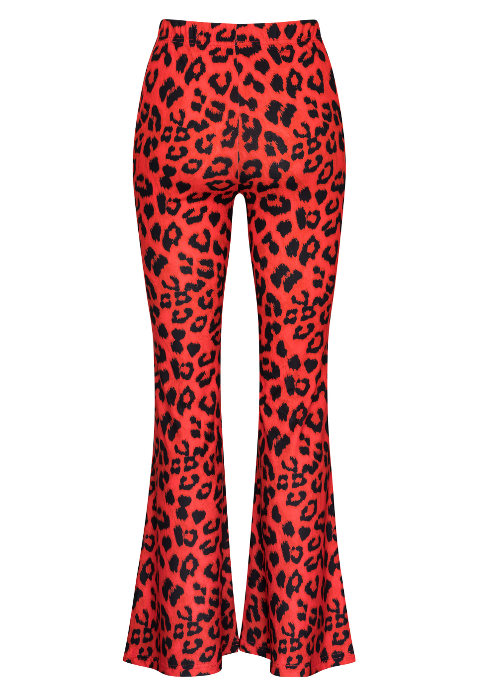 Red Leopard Animal Print Flare Pants Bell Bottoms - Concordia Style Boutique