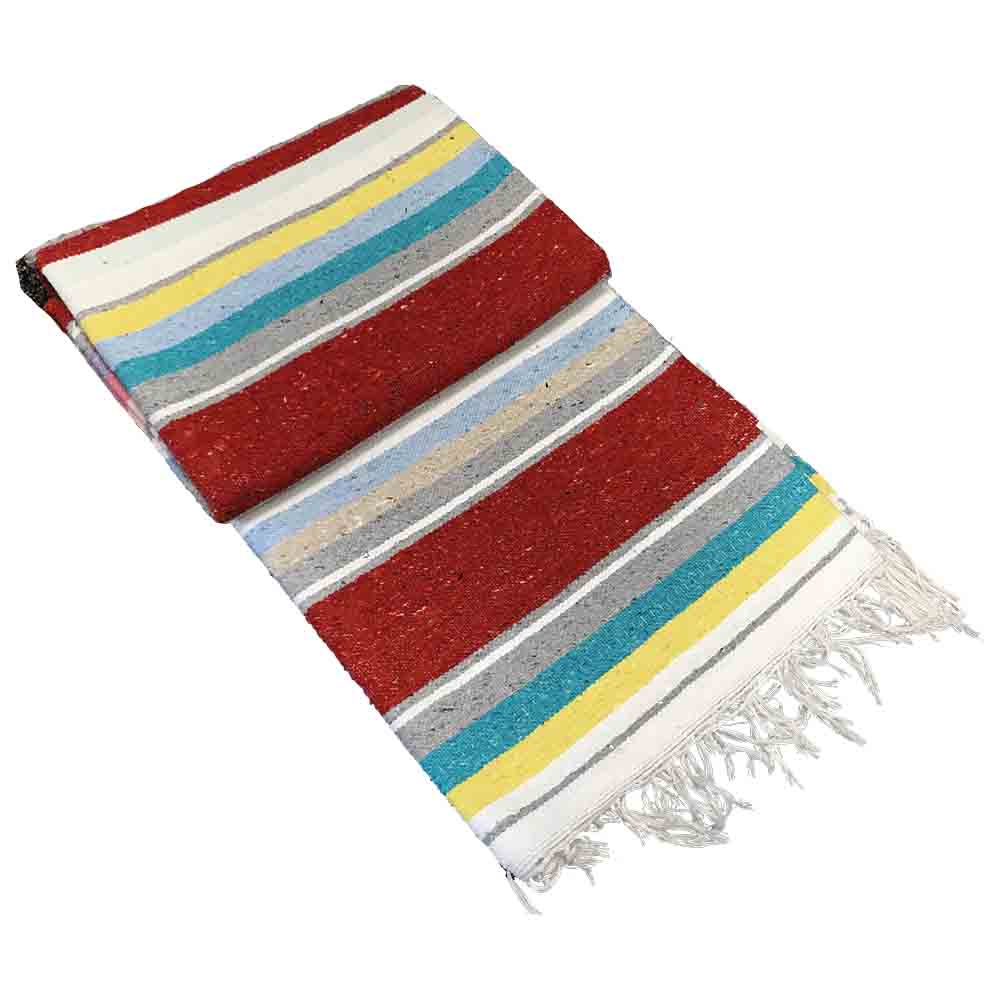 100% Cotton Red Serape Blanket - Concordia Style Boutique