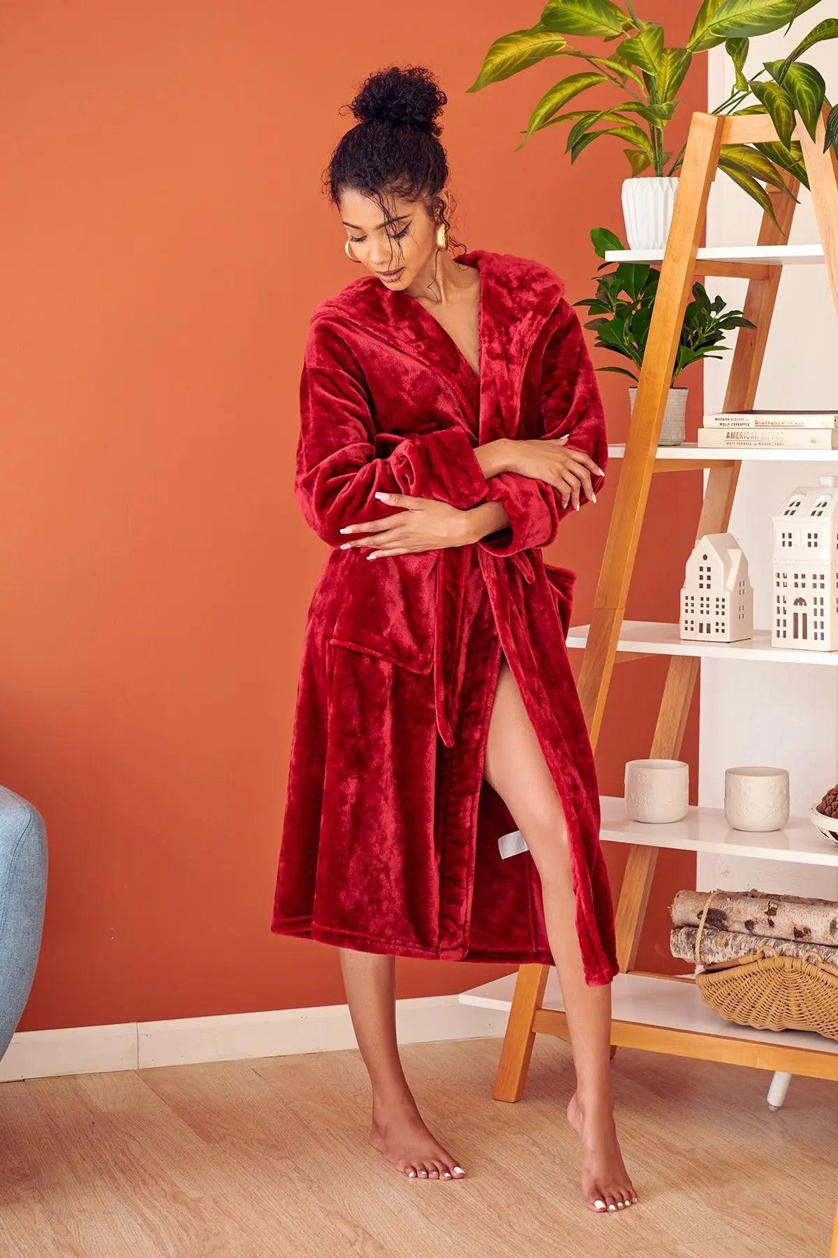 Women’s Plush Hooded Robe - Spa-Worthy Comfort at Home - Concordia Style Boutique