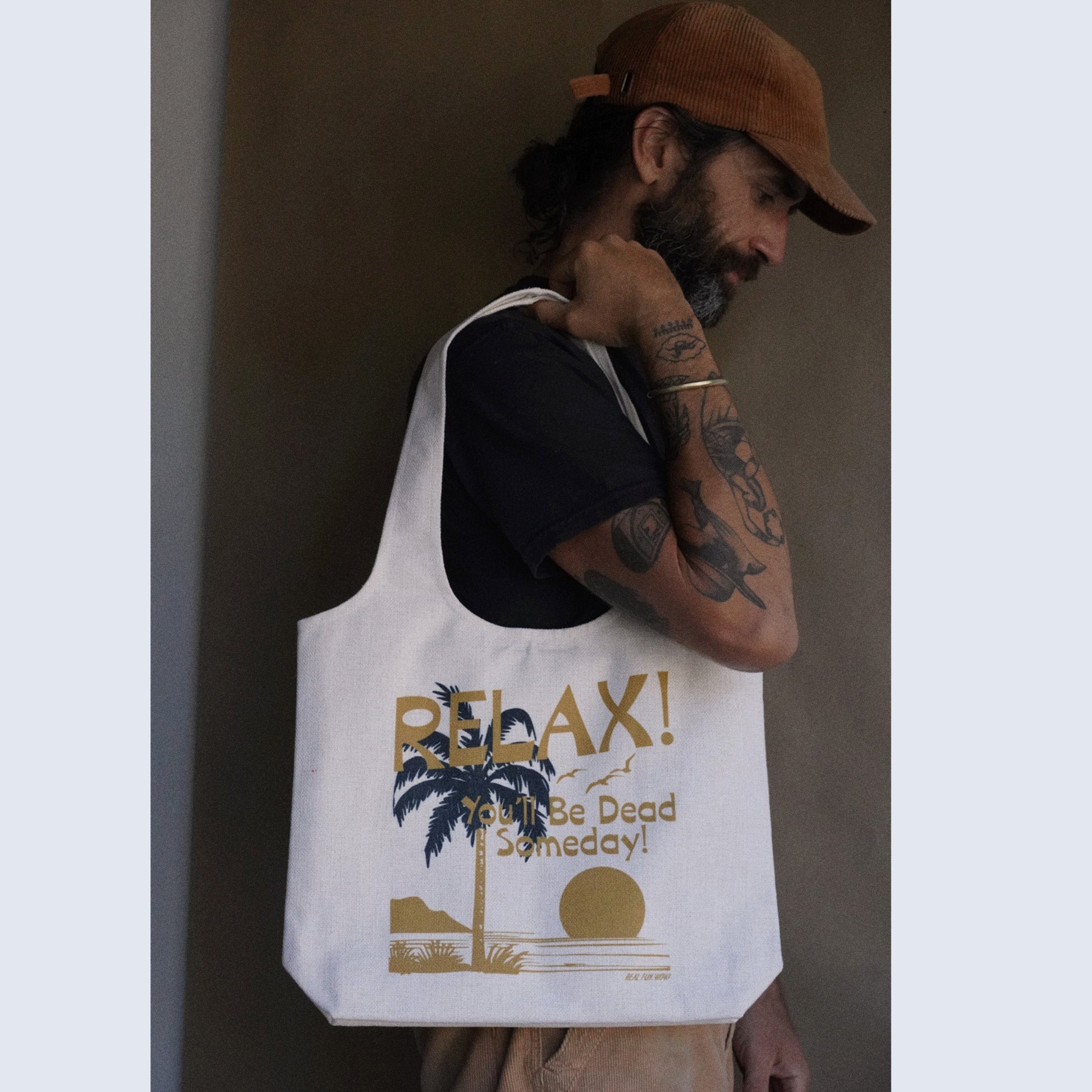 'Relax!' Linen Tote Bag - Concordia Style Boutique