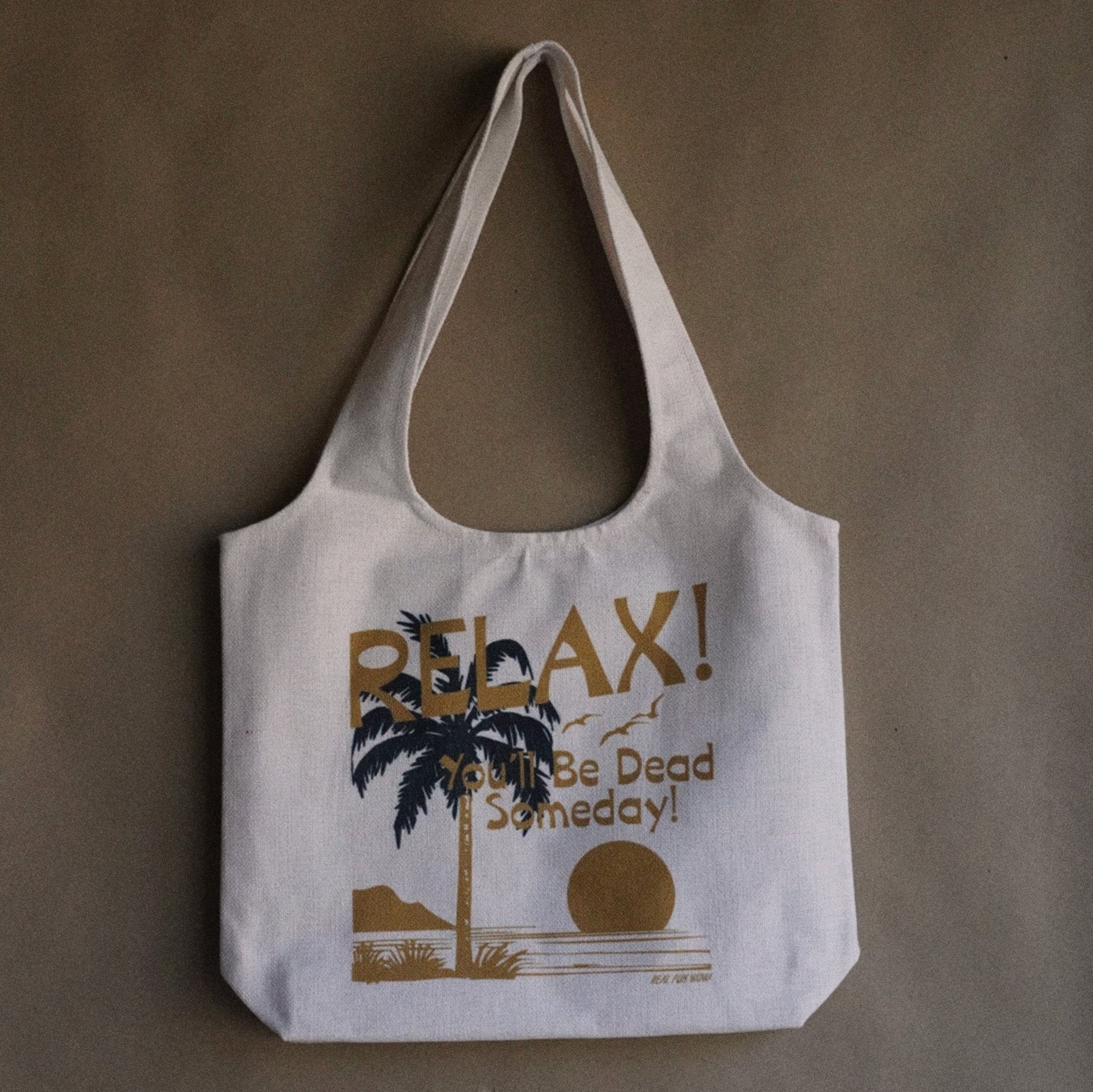 'Relax!' Linen Tote Bag - Concordia Style Boutique
