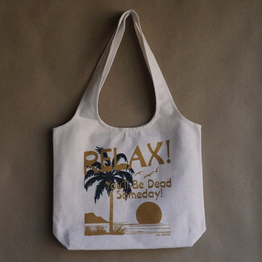 'Relax!' Linen Tote Bag - Concordia Style Boutique