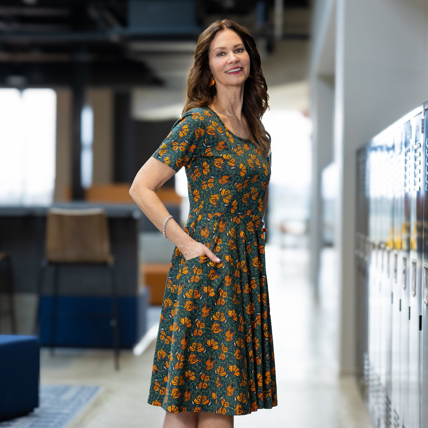 Monarch Butterflies Twirl Dress