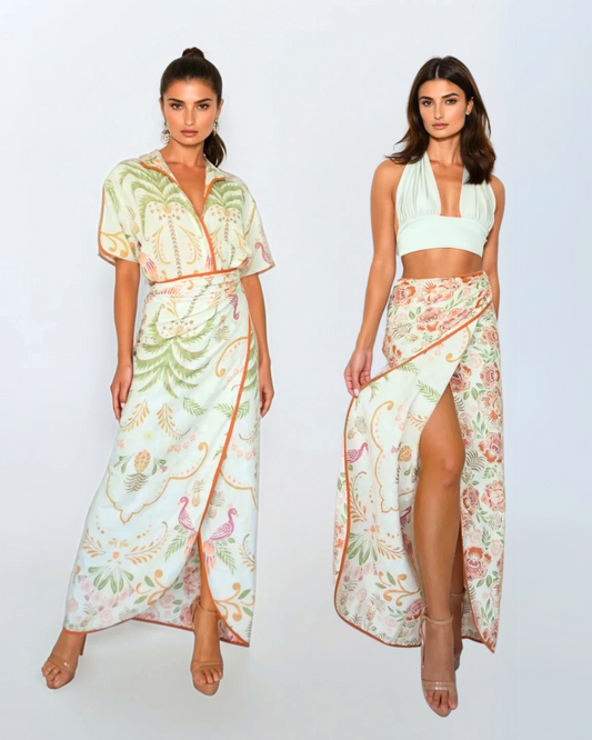 Reversible Wrap Skirt - Marbella - Concordia Style Boutique