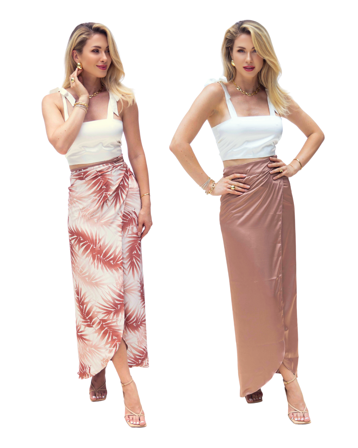 Reversible Wrap Skirt - Satin - Concordia Style Boutique