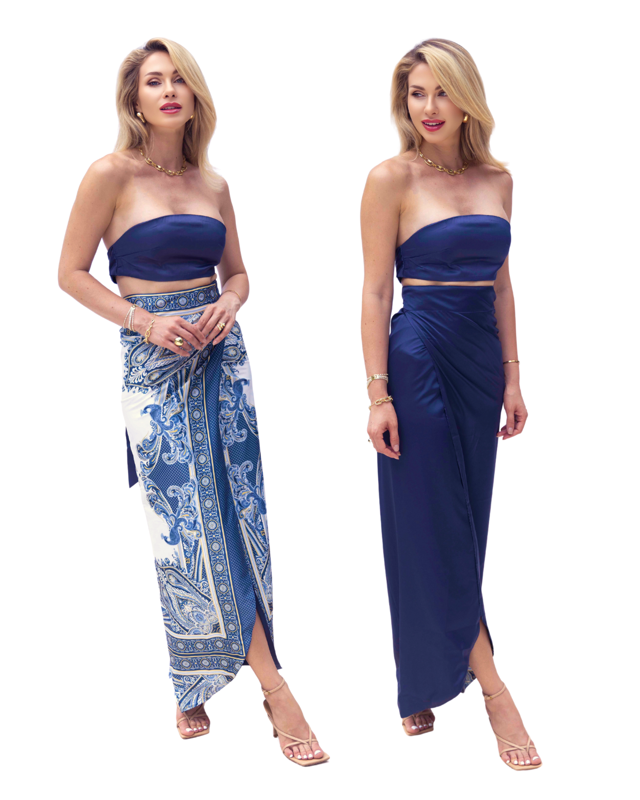 Reversible Wrap Skirt - Satin - Concordia Style Boutique