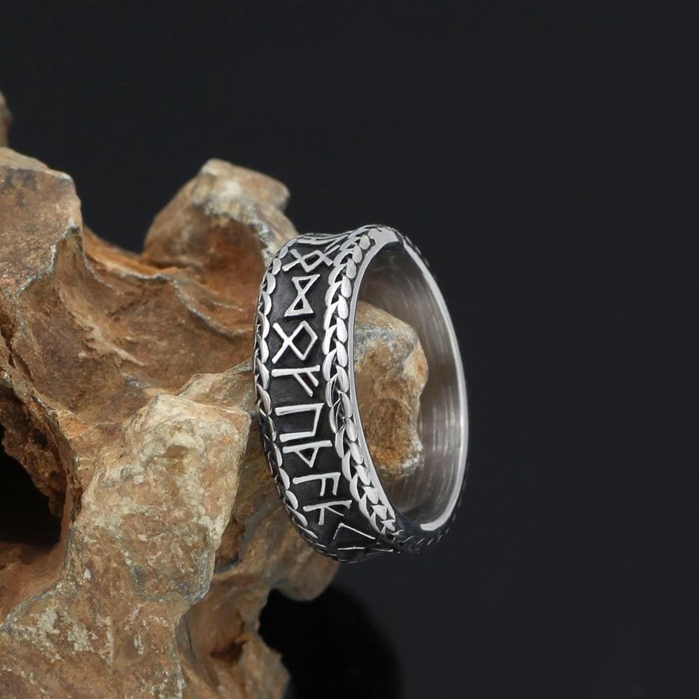 Viking Elder Futhark Rune Ring