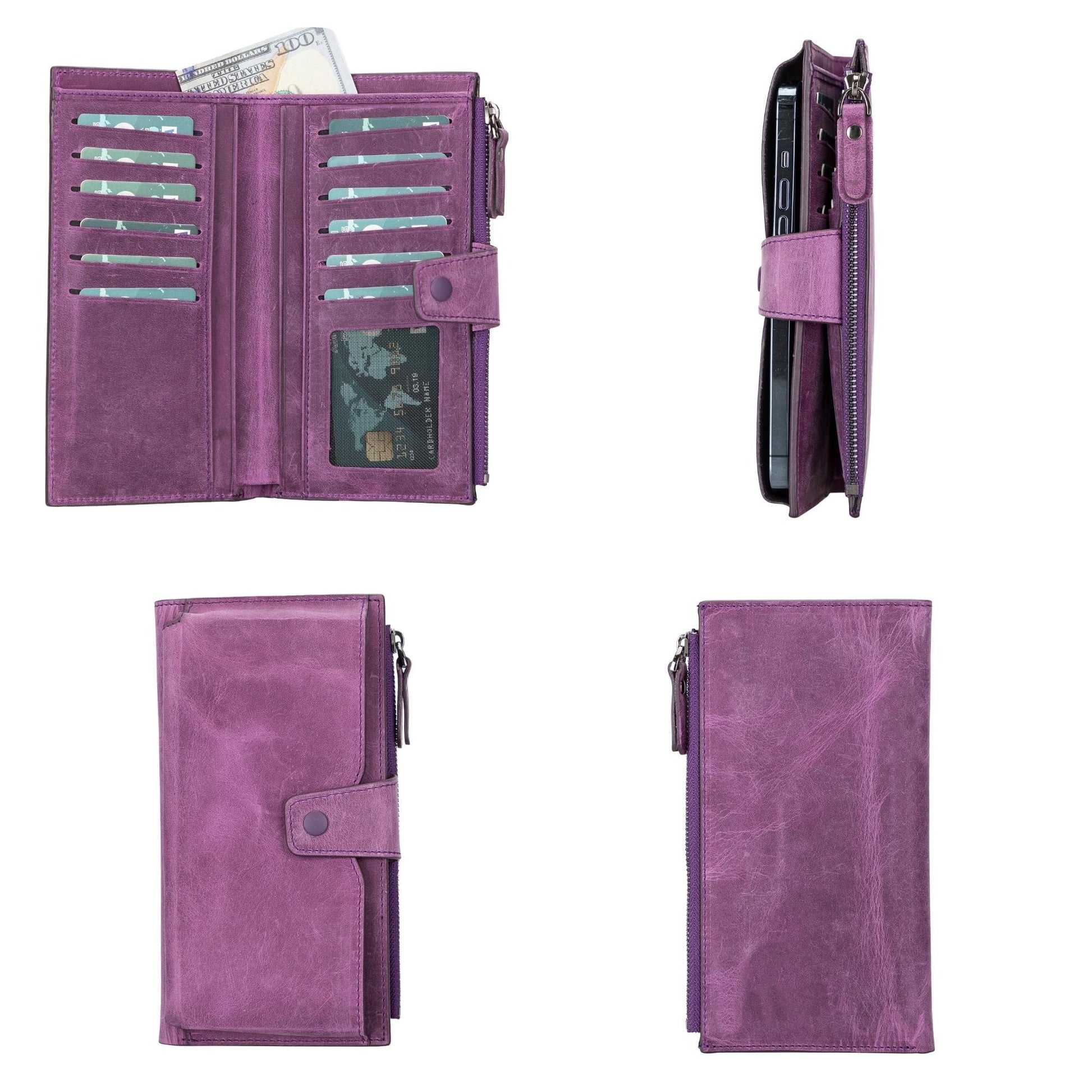Riverton Women's Leather Wallet with Cell Phone Section - Concordia Style Boutique