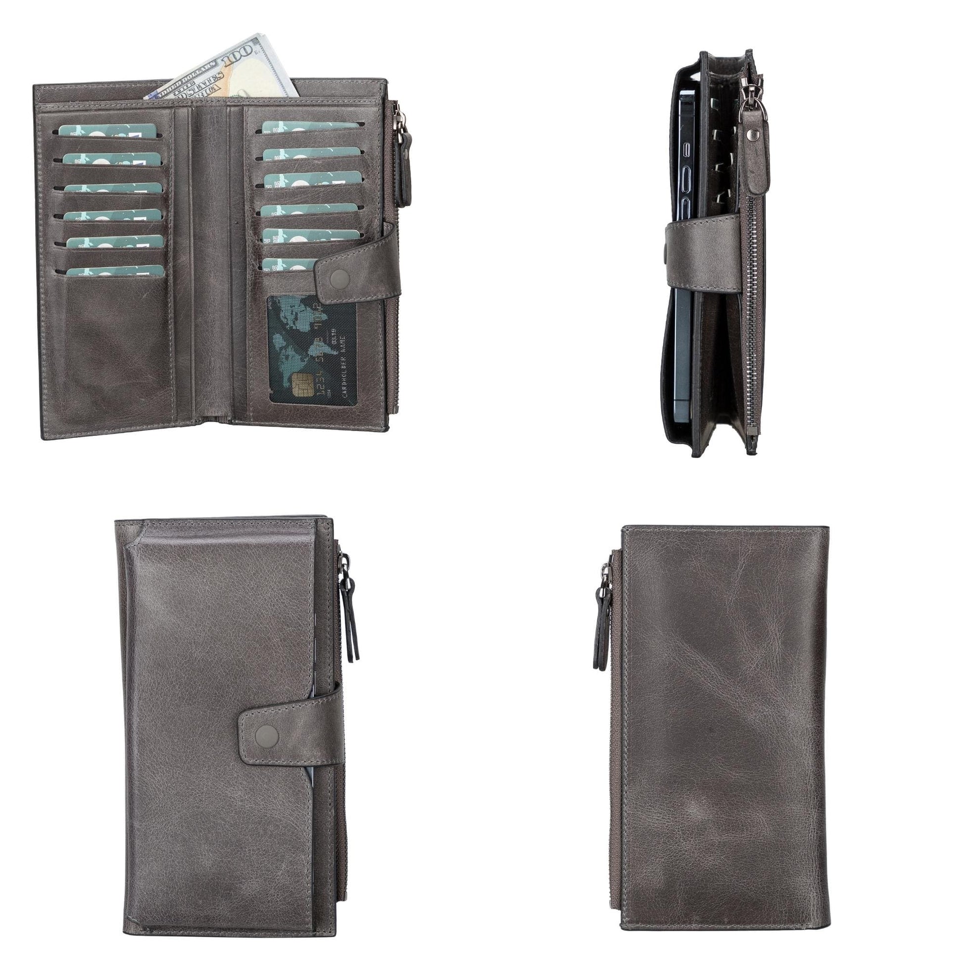 Riverton Women's Leather Wallet with Cell Phone Section - Concordia Style Boutique