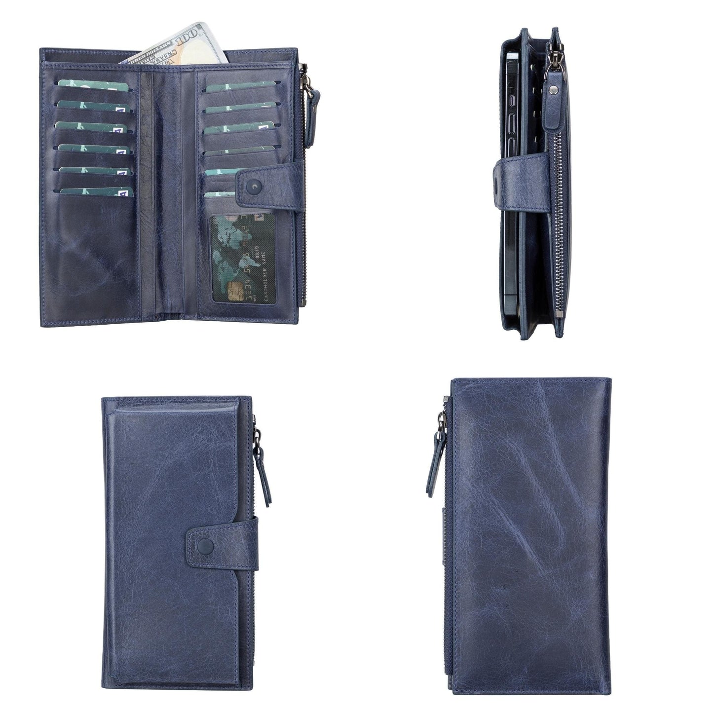 Riverton Women's Leather Wallet with Cell Phone Section - Concordia Style Boutique