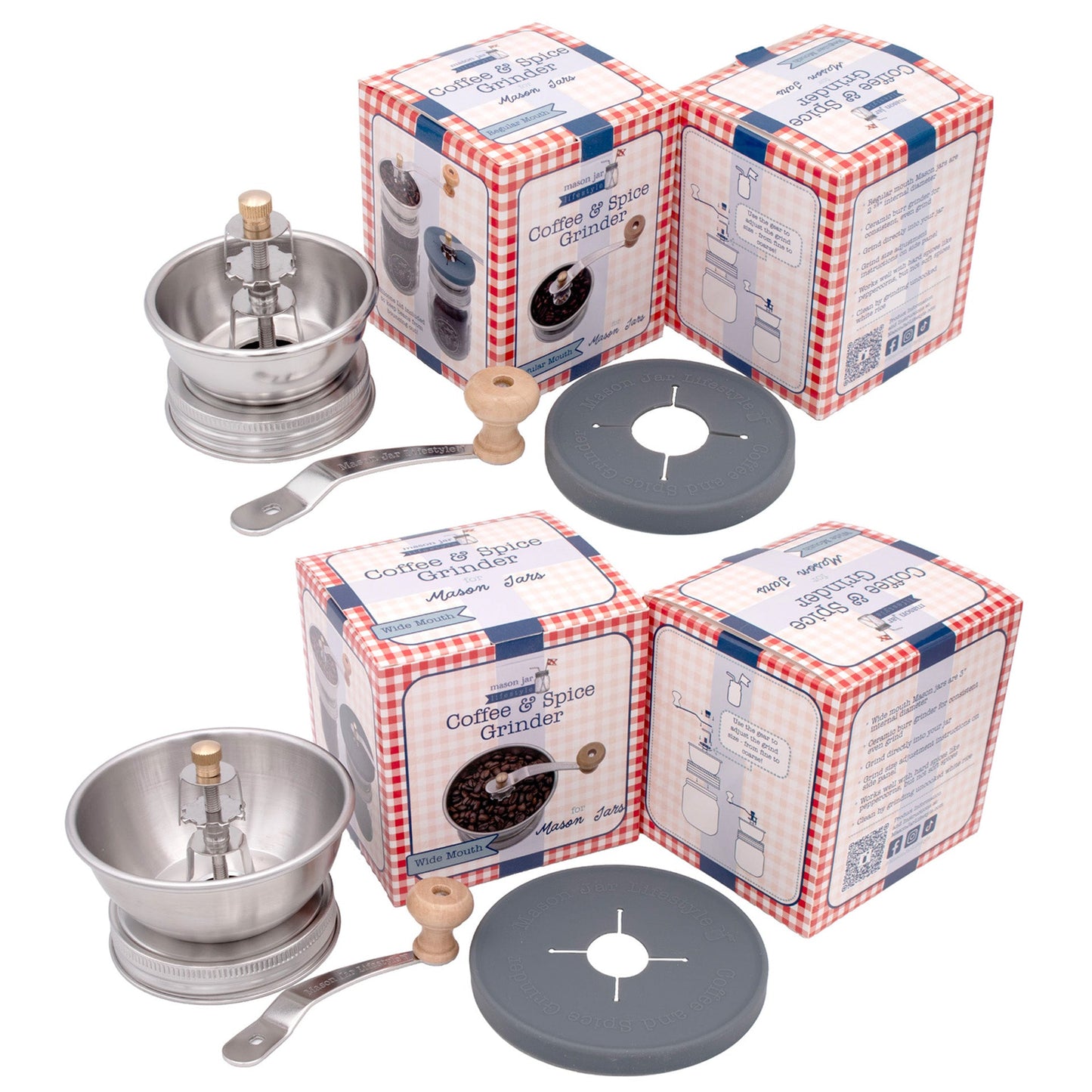Coffee and Spice Grinder Lid for Mason Jars - Concordia Style Boutique