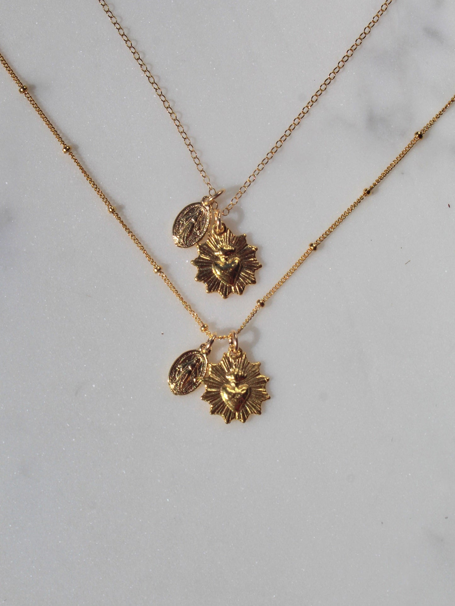 The Little Sacred Heart® and Miraculous Medal Necklace