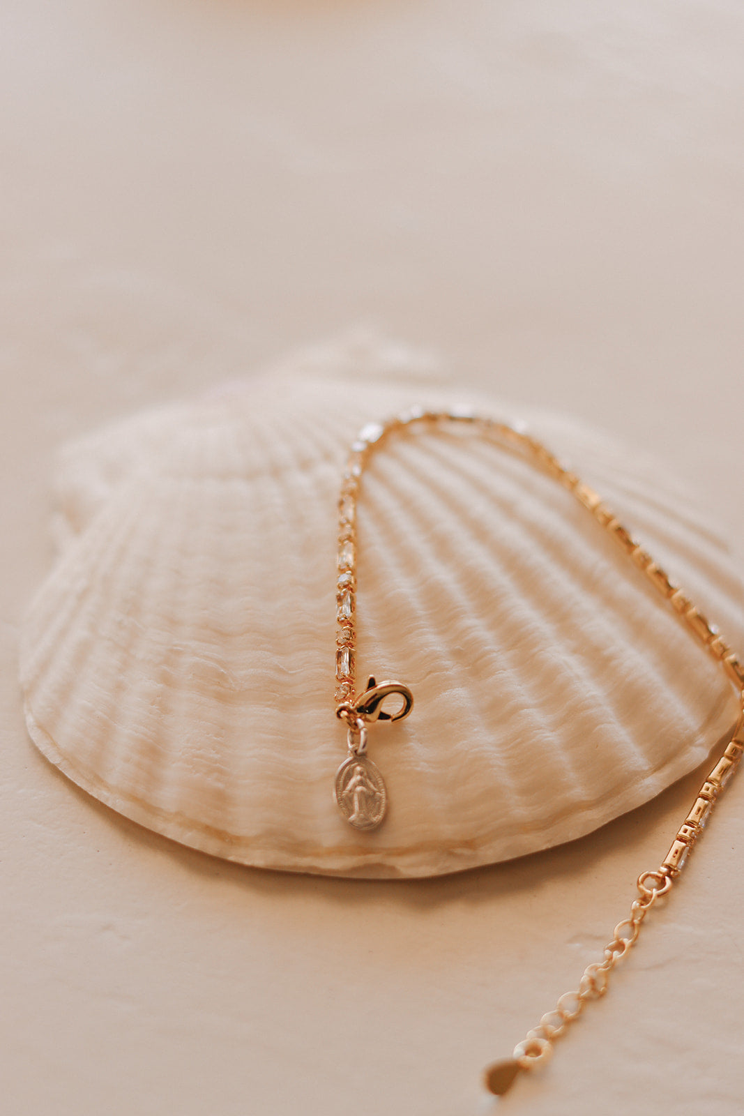 Miraculous Medal Tennis Bracelet - Two Tone