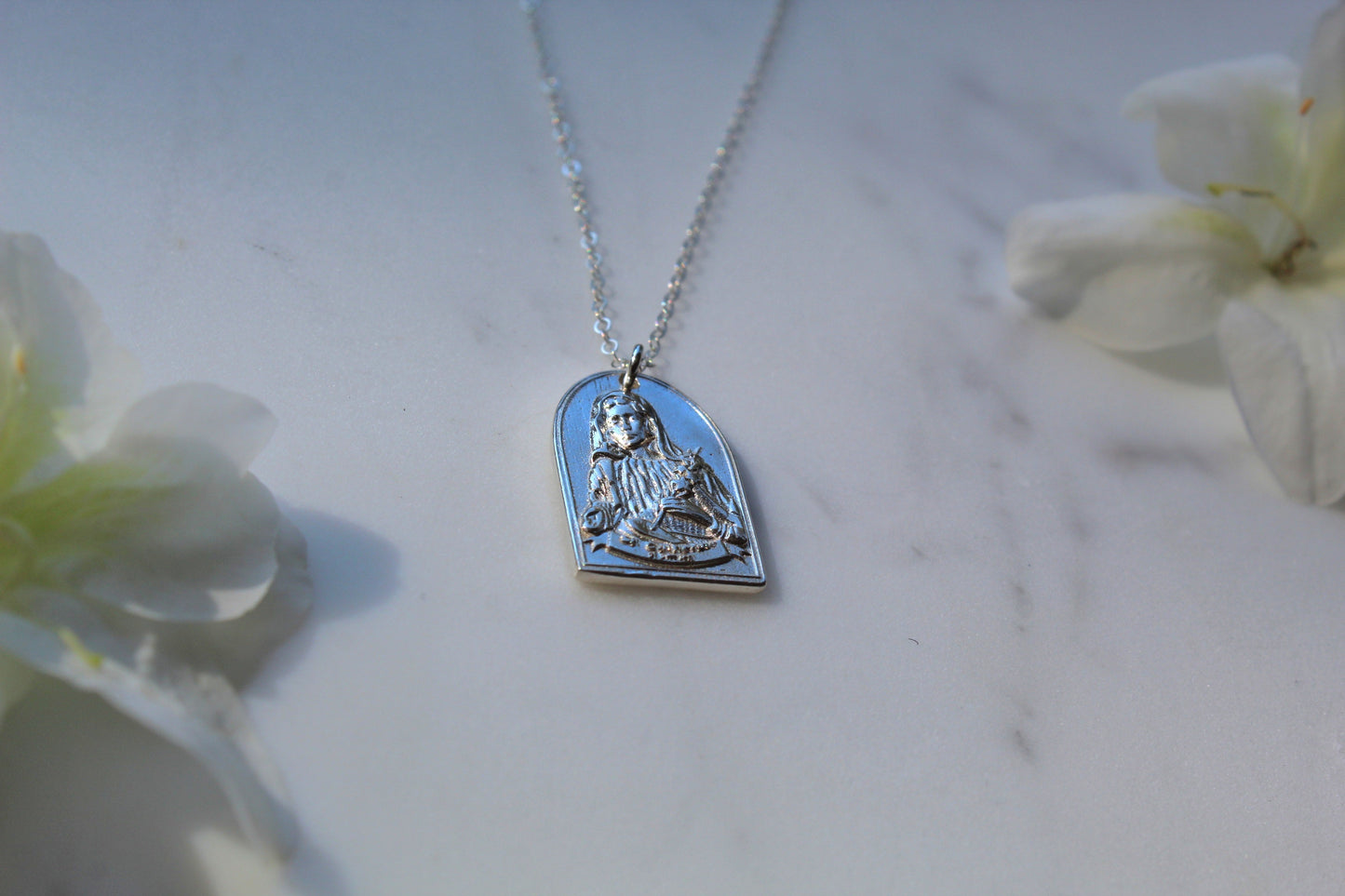 St. Catherine of Sweden Necklace in Sterling Silver
