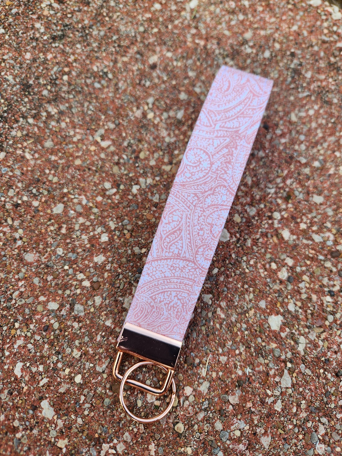 Peachy Paisley Keyfob Wristlet