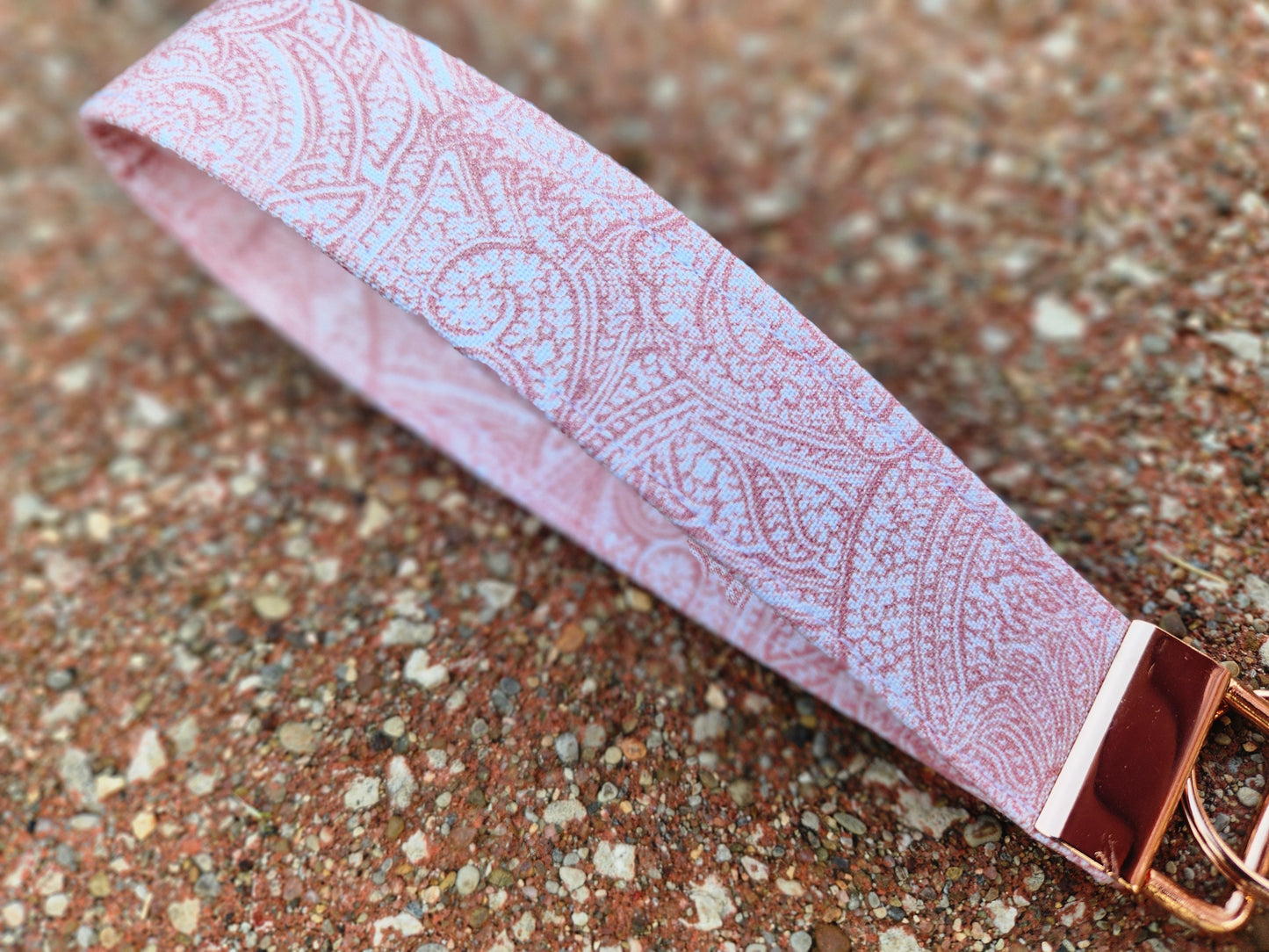 Peachy Paisley Keyfob Wristlet