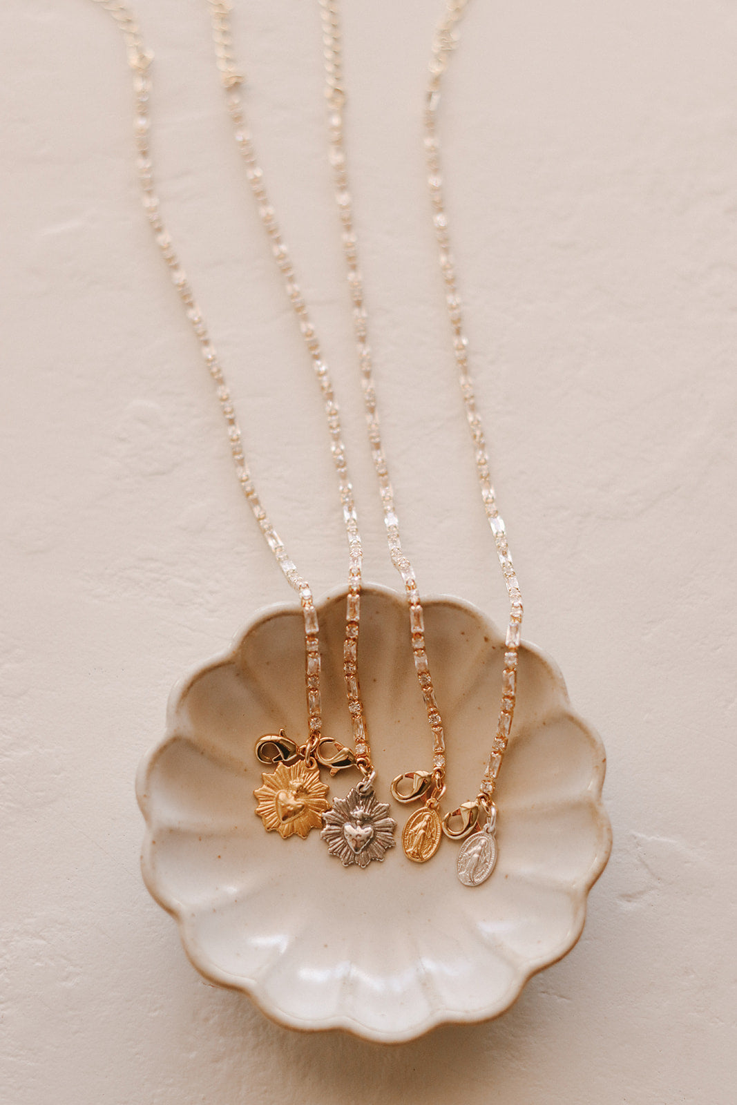 Miraculous Medal Tennis Bracelet - Two Tone