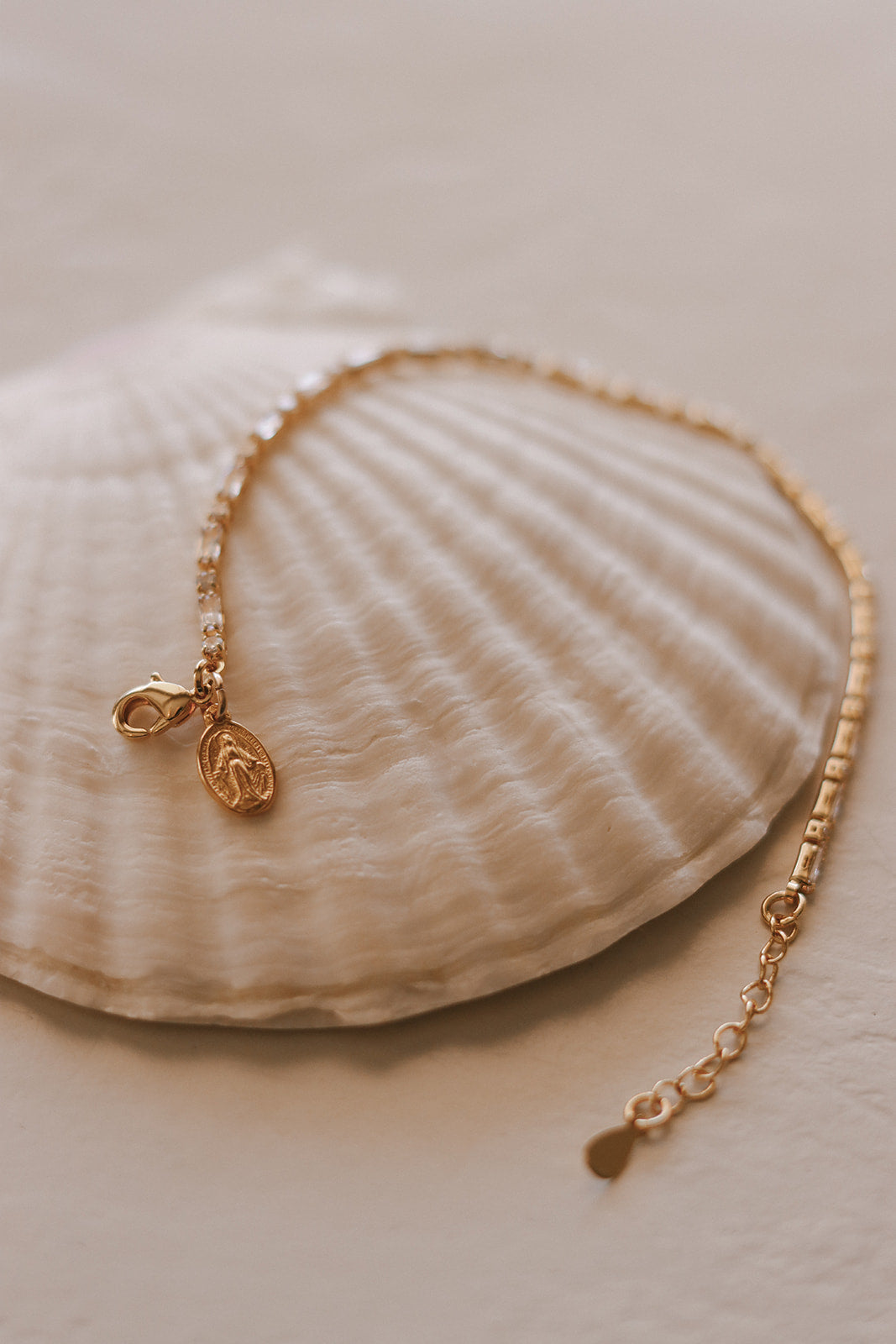 Miraculous Medal Tennis Bracelet