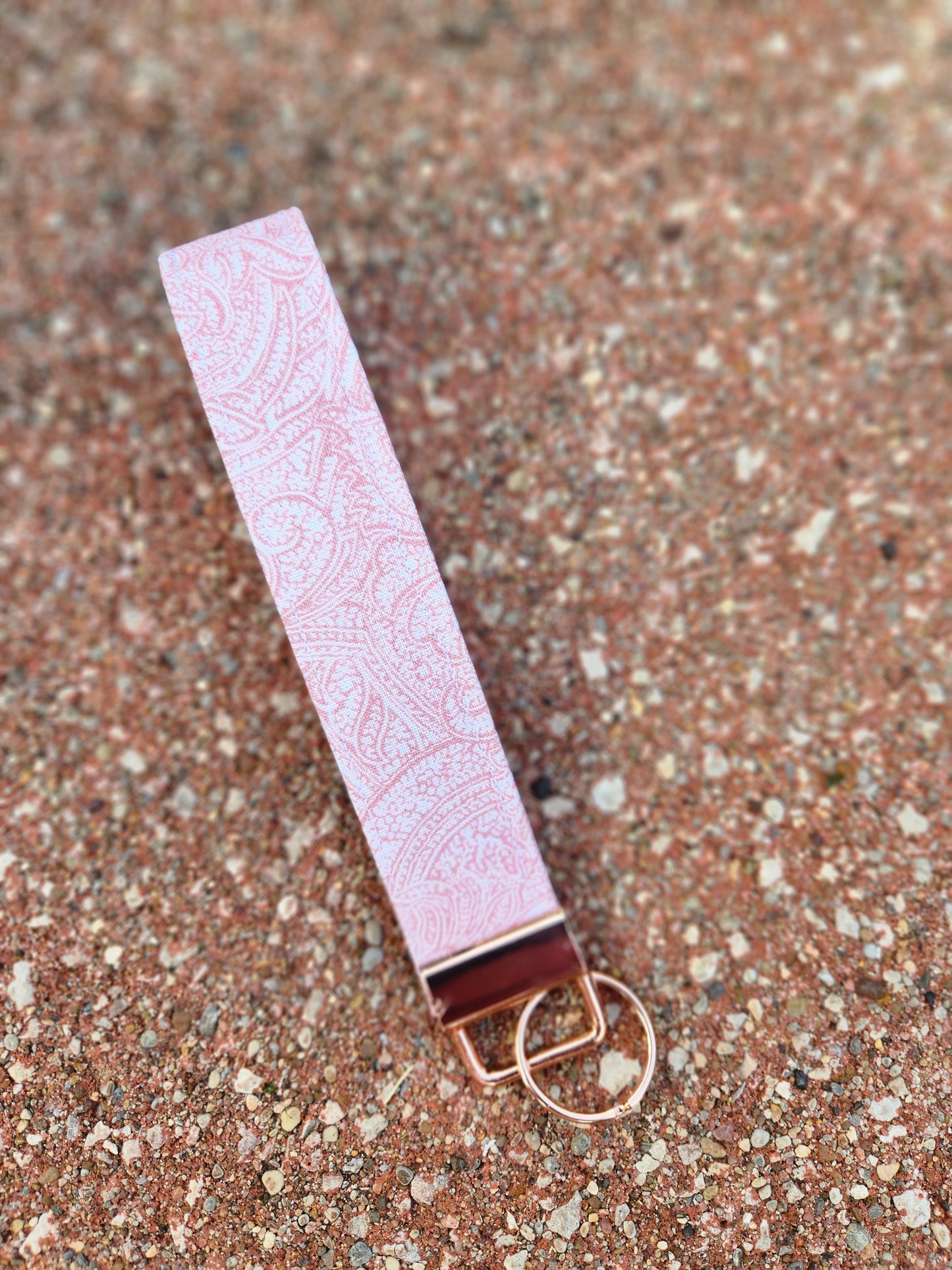 Peachy Paisley Keyfob Wristlet