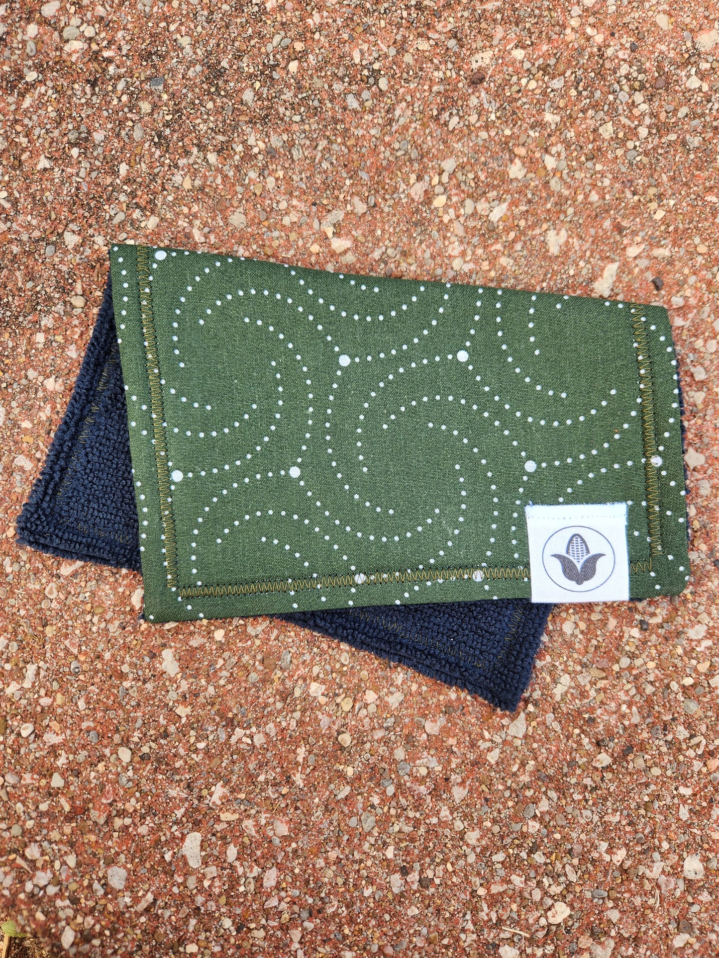 Green Swirls Handkerchief