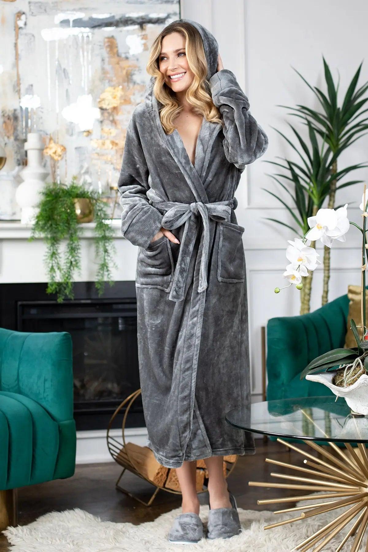 Women’s Plush Hooded Robe - Spa-Worthy Comfort at Home - Concordia Style Boutique