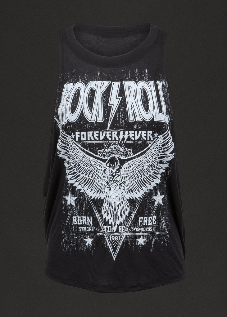 Rock'n'Roll Forever Loose Fit Tank Top - Concordia Style Boutique