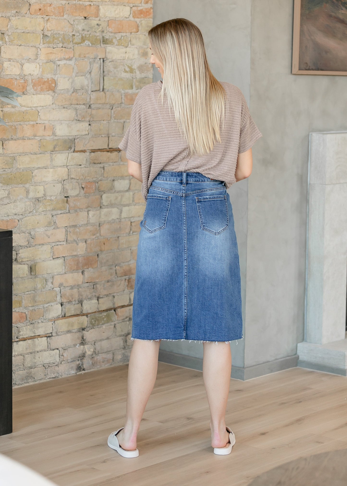 Rylin Raw Hem Midi Skirt - Concordia Style Boutique