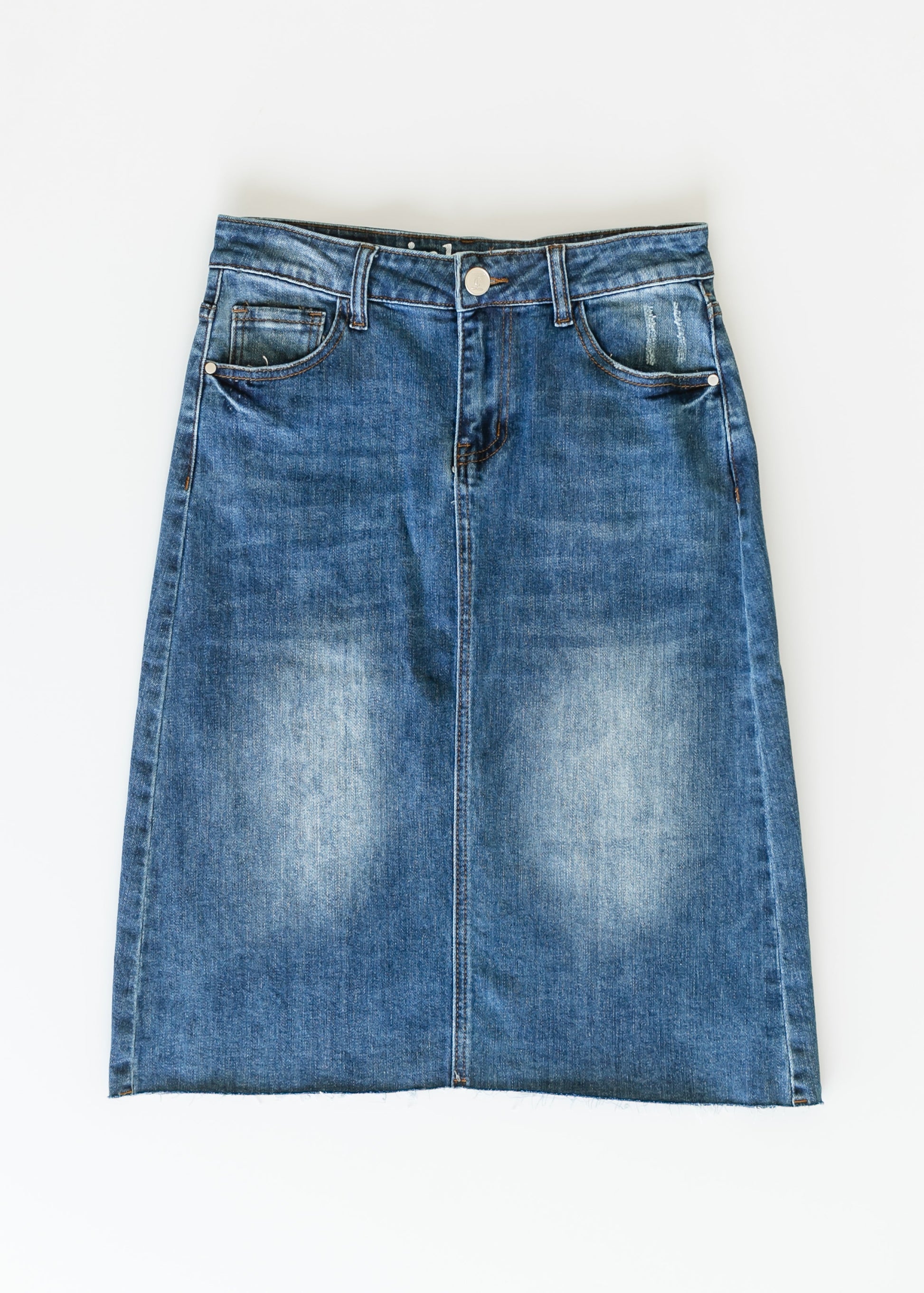 Rylin Raw Hem Midi Skirt - Concordia Style Boutique