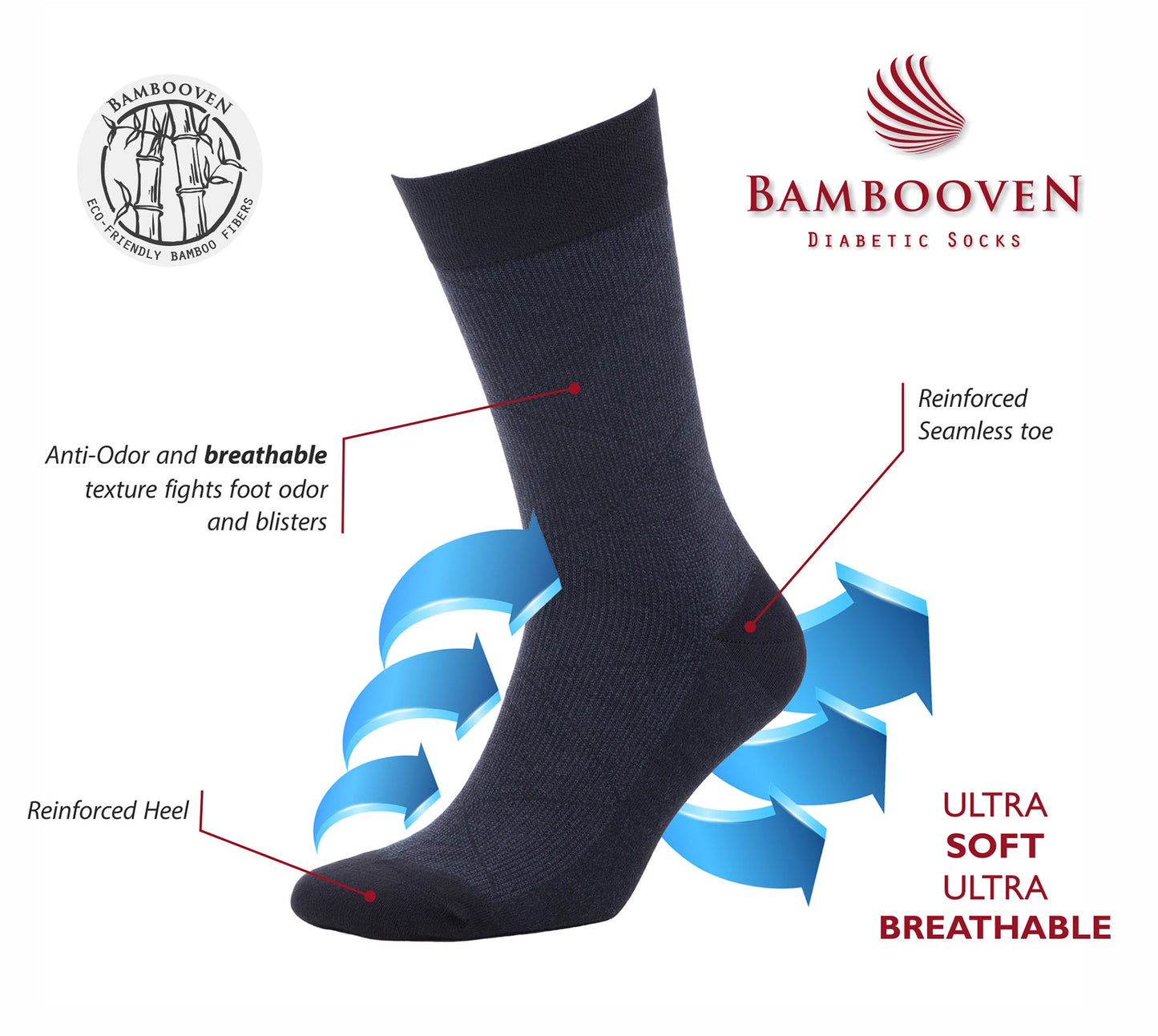 Men’s Bamboo Dress & Trouser Socks 6-Pack - 594