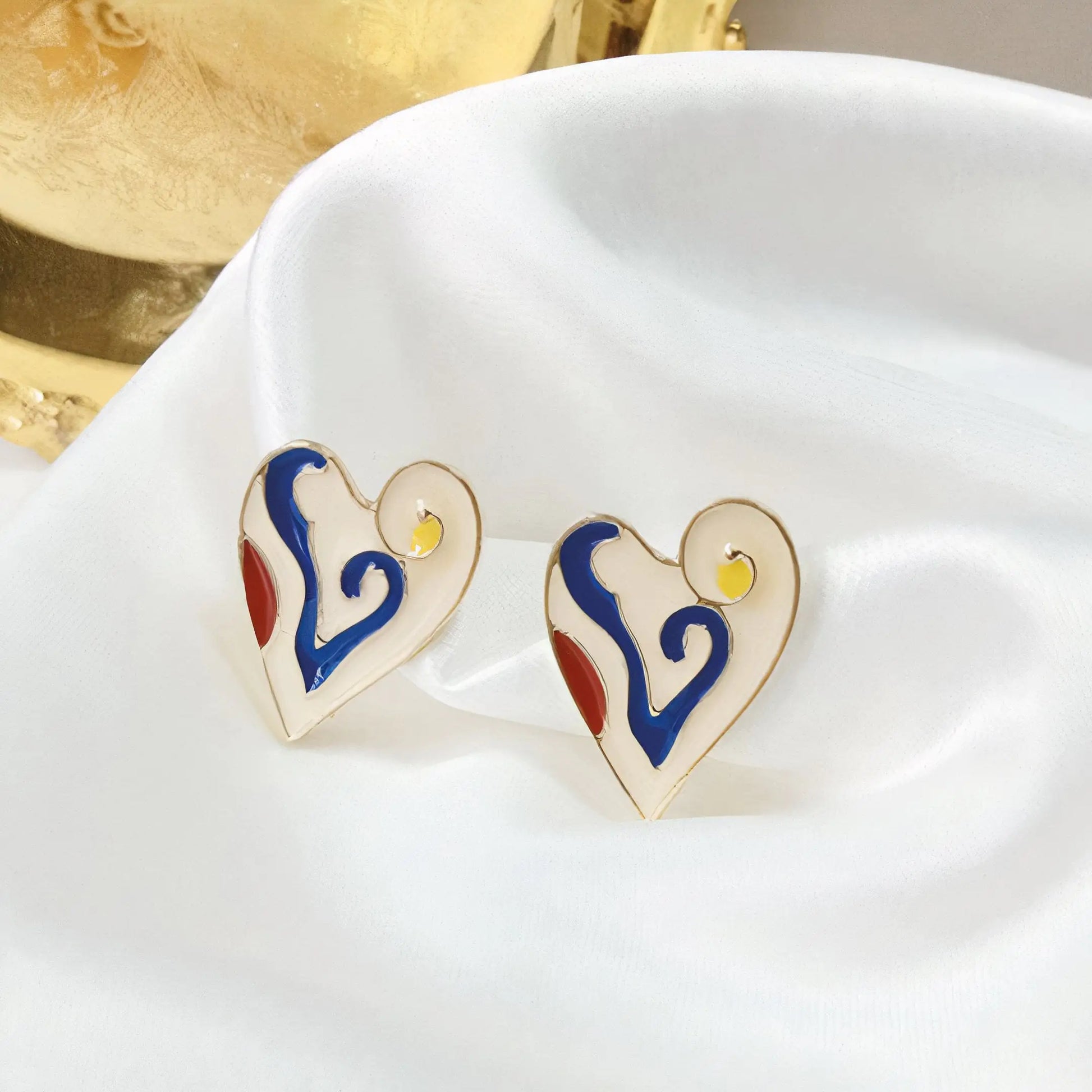 CB Heart Stud Earrings - Concordia Style Boutique
