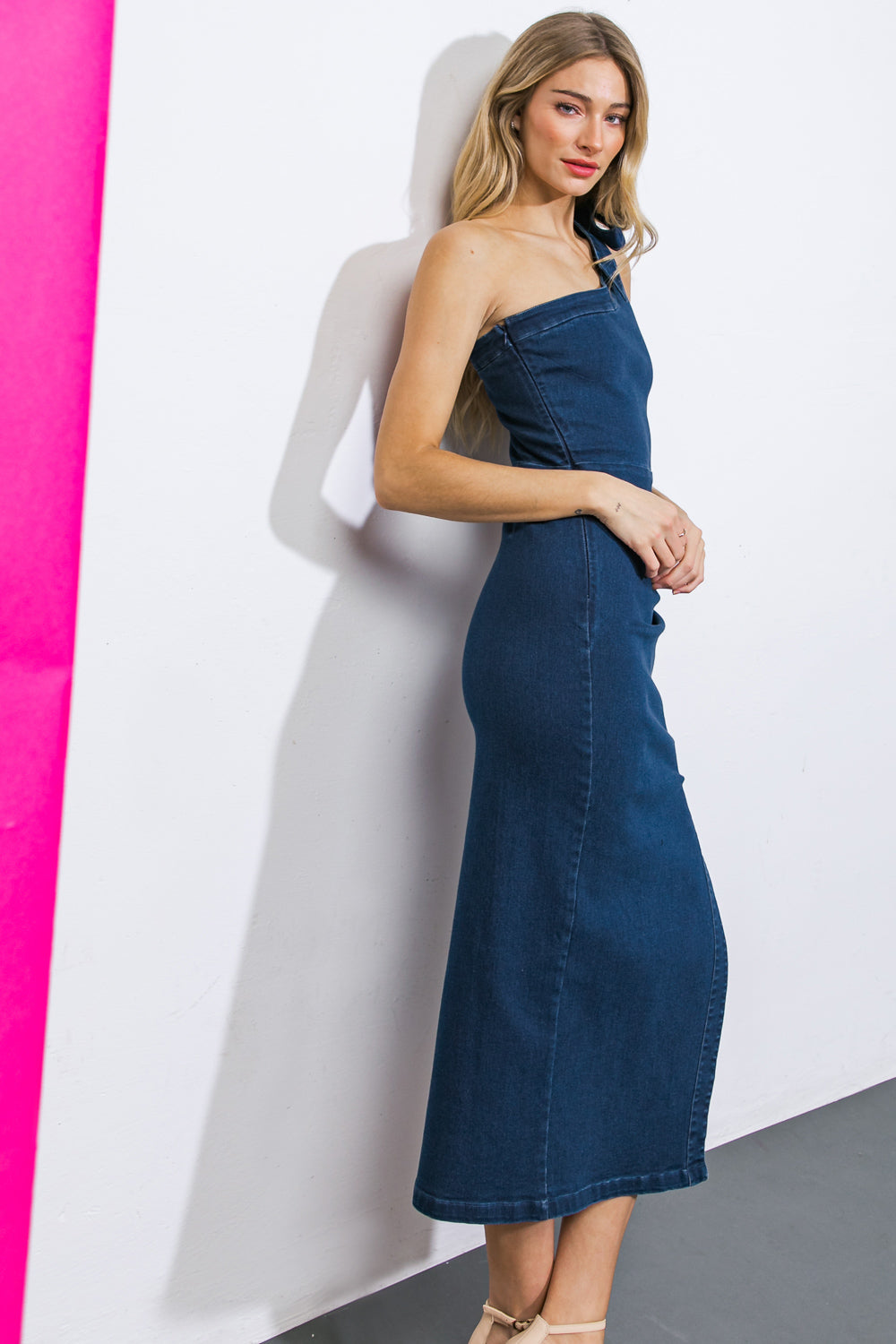 BALL OF JOY DENIM MIDI DRESS - Concordia Style Boutique