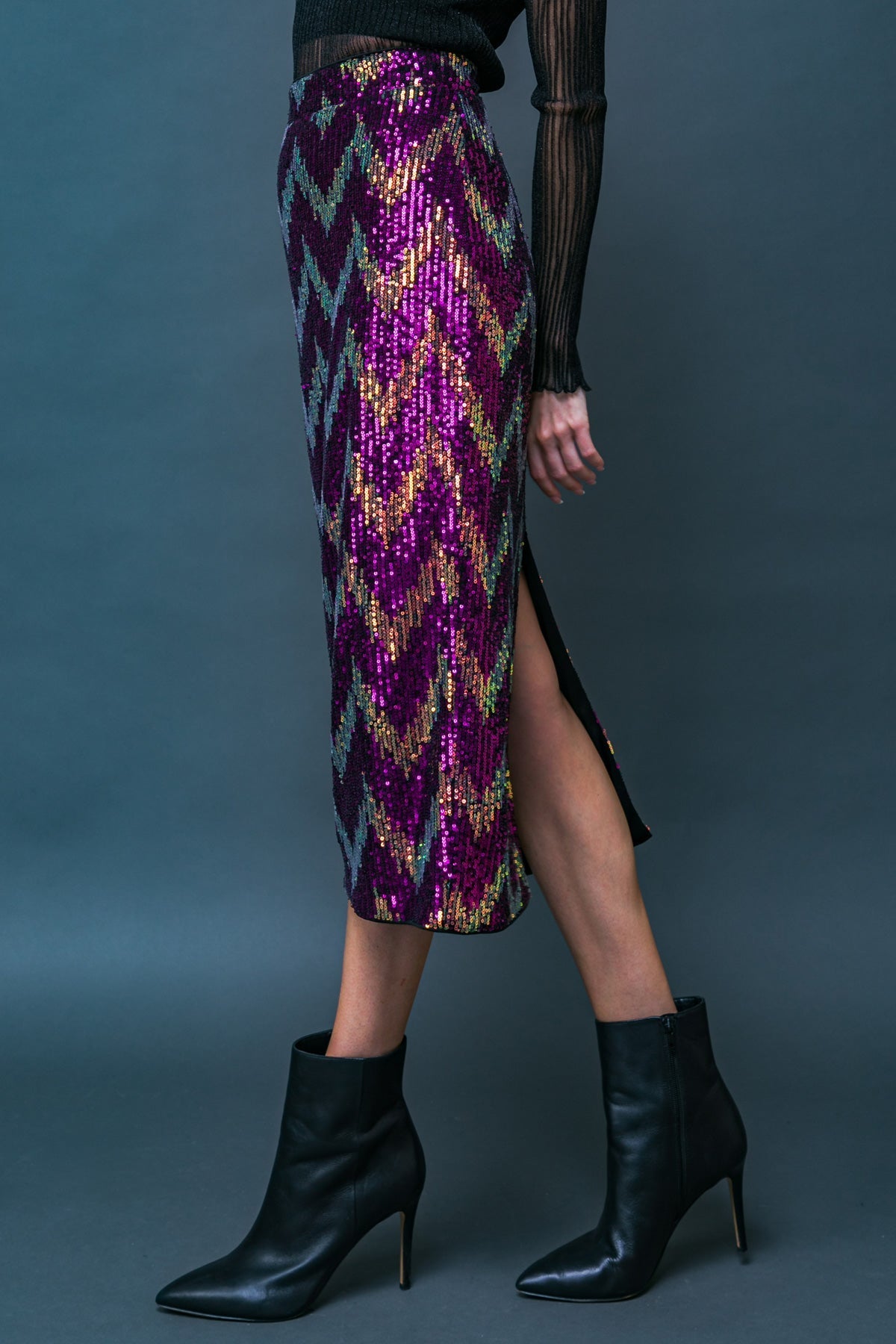 BE HAPPY FRIEND SEQUIN MIDI SKIRT - Concordia Style Boutique