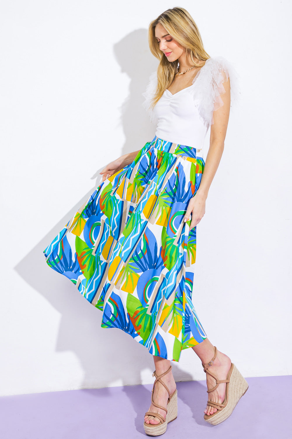 ARE WE THERE YET WOVEN MIDI SKIRT - Concordia Style Boutique