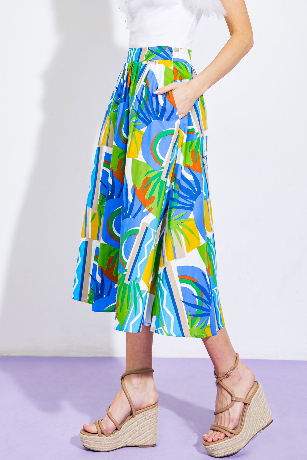 ARE WE THERE YET WOVEN MIDI SKIRT - Concordia Style Boutique