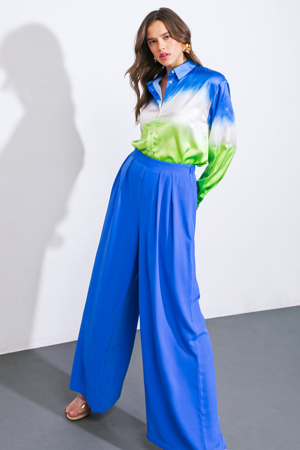 ALWAYS BE AROUND WOVEN TOP AND PANT SET - Concordia Style Boutique