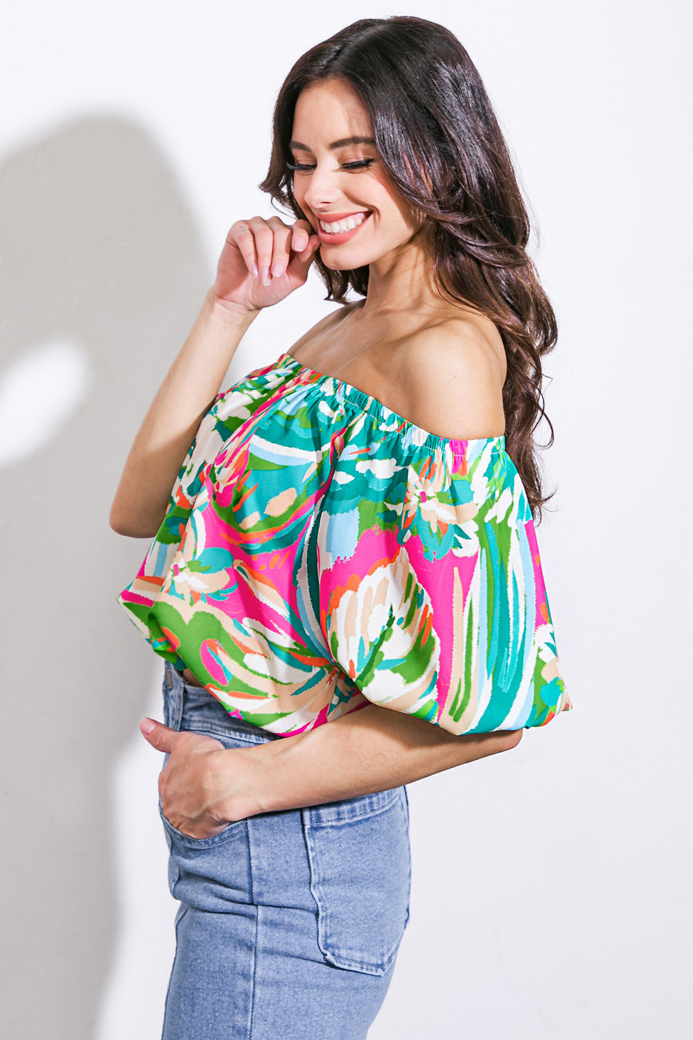 BRING GOOD ENERGY WOVEN TOP - Concordia Style Boutique