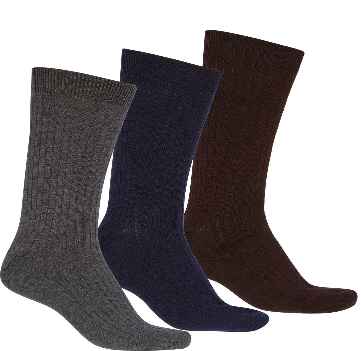 Sakkas Men's Cotton Blend Ribbed Dress Socks - Concordia Style Boutique