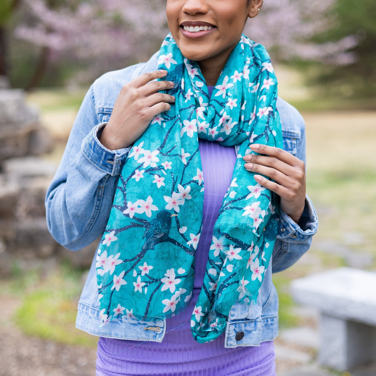 Sakura Starlings Scarf