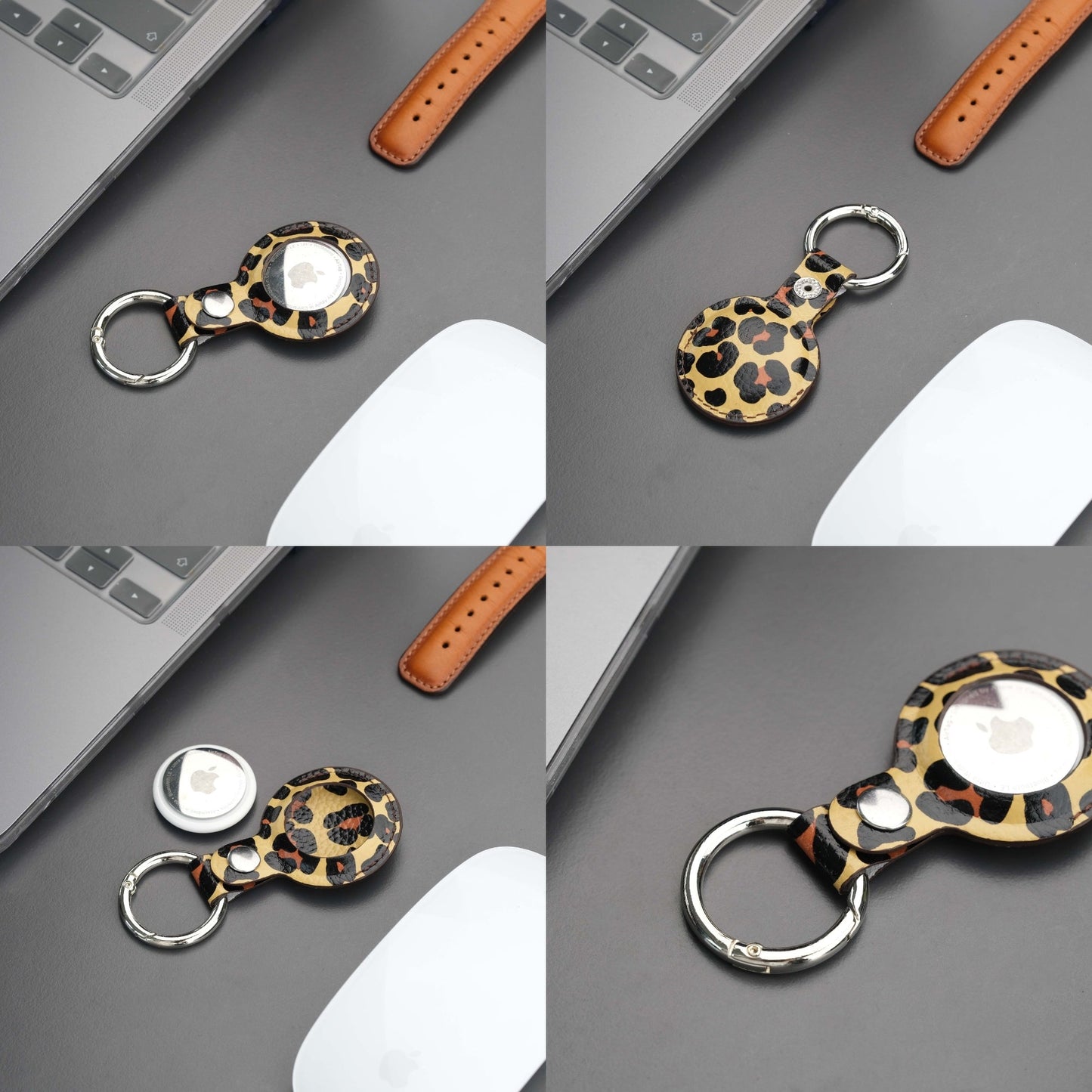 Saratoga Leather AirTag Holder - Concordia Style Boutique