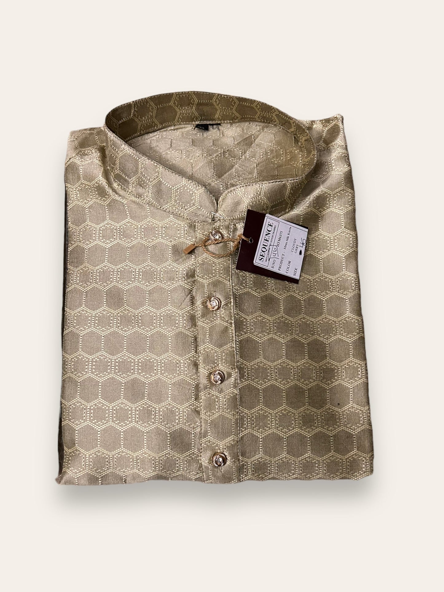 Mens Gray Traditional Silk Kurta Pajama– Ethnic Wear for Mens