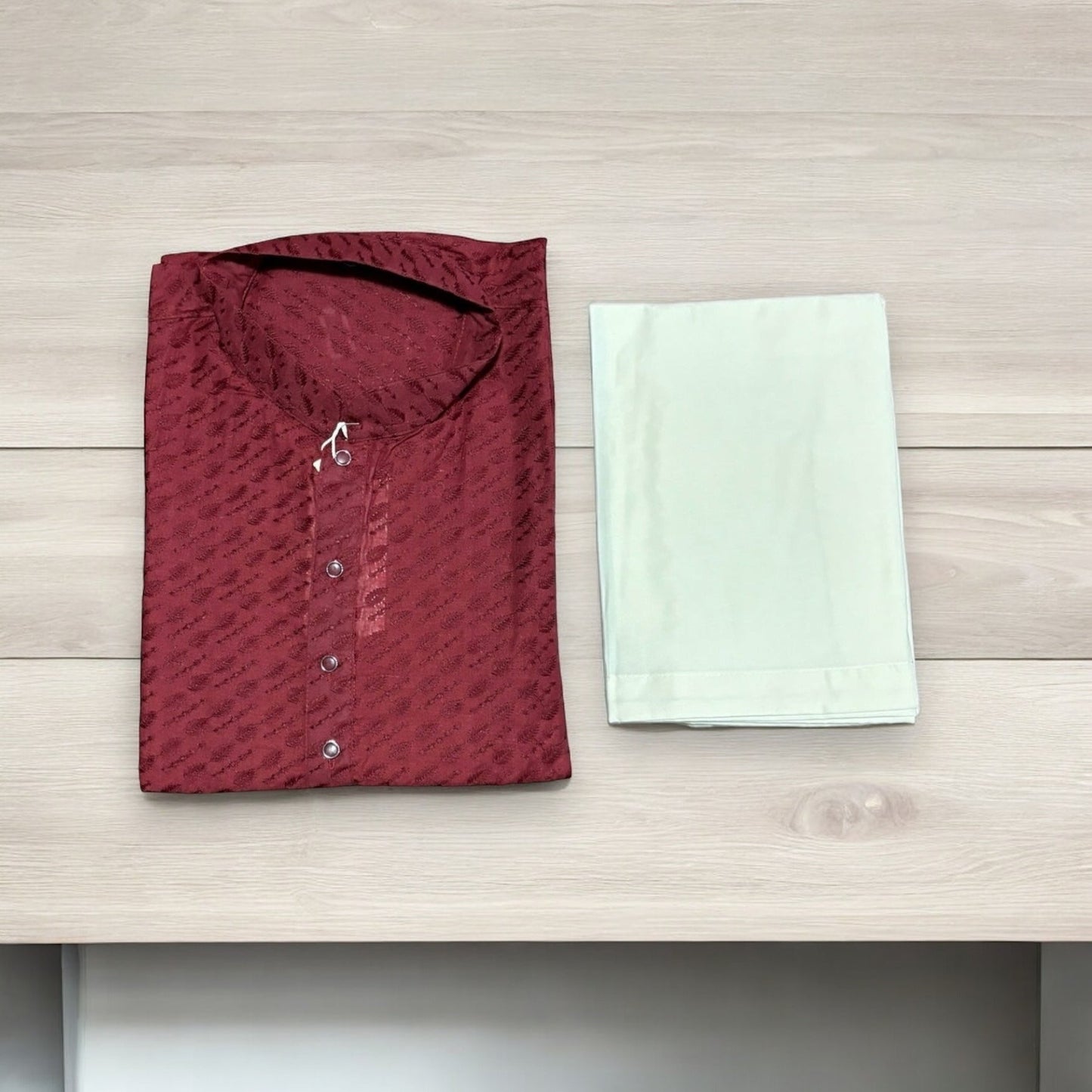 Mens Traditional Maroon Kurta Pajama-6338