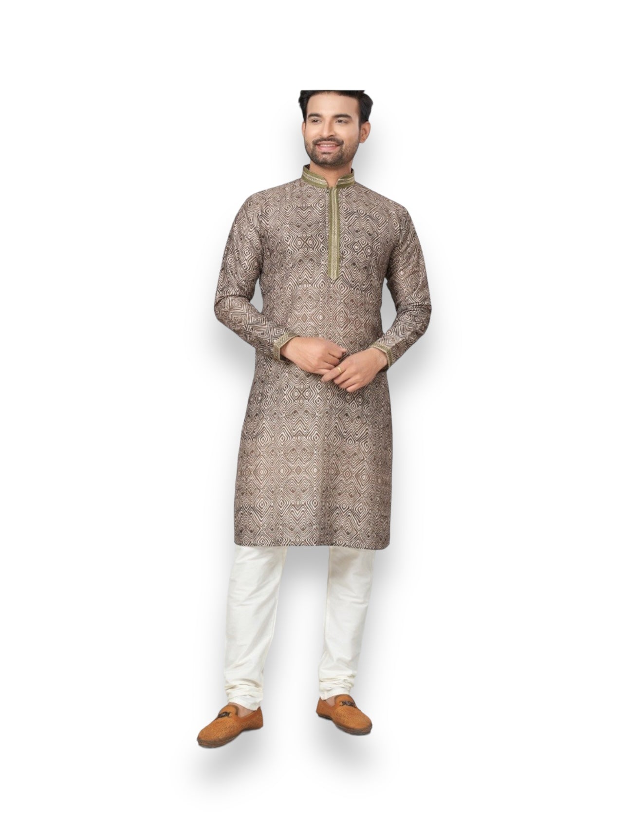 Light Brown Cotton Kurta Pajama Catalog 1001– Ethnic Wear for Mens