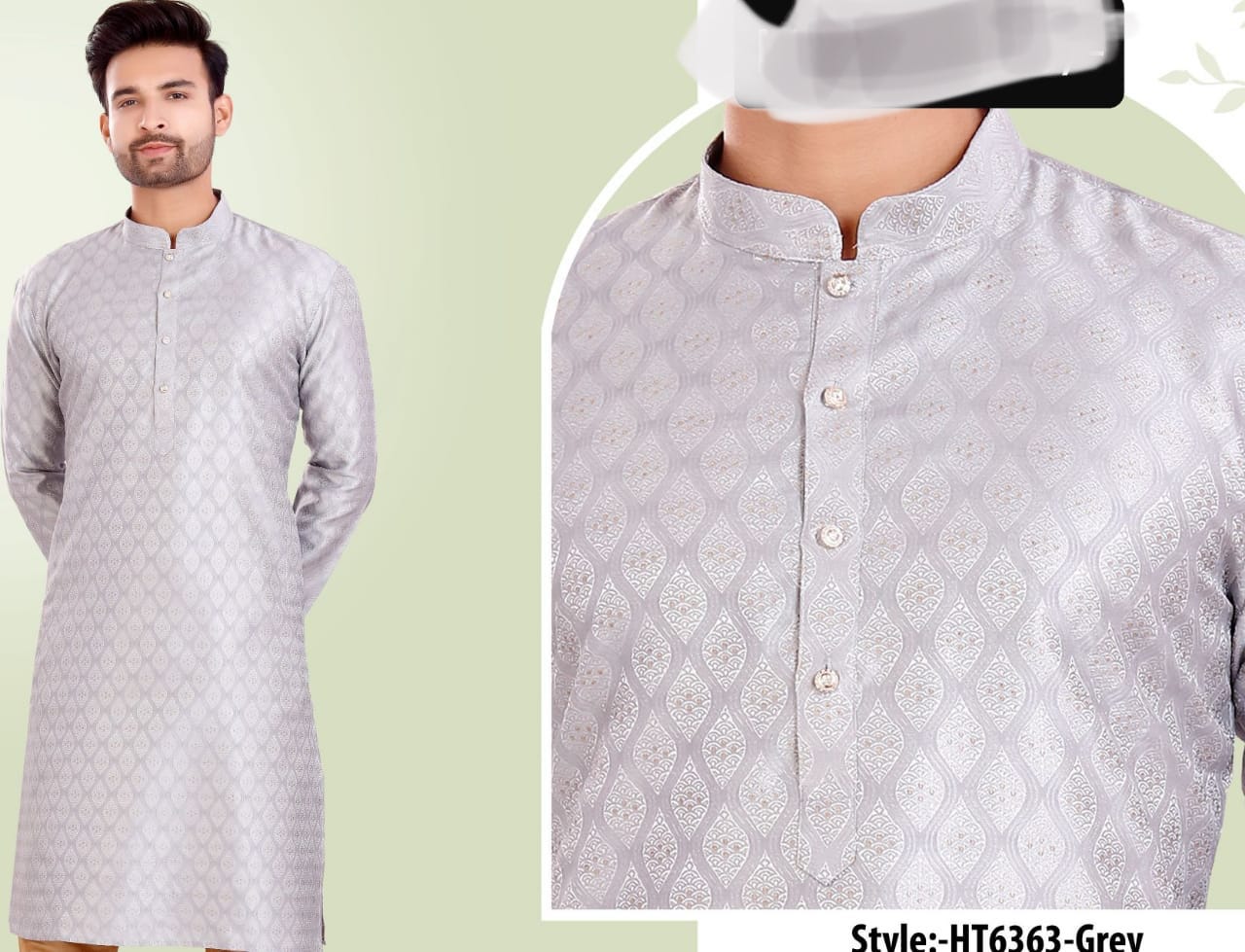 Mens - Traditional Silk Kurta - Ethnic Wear