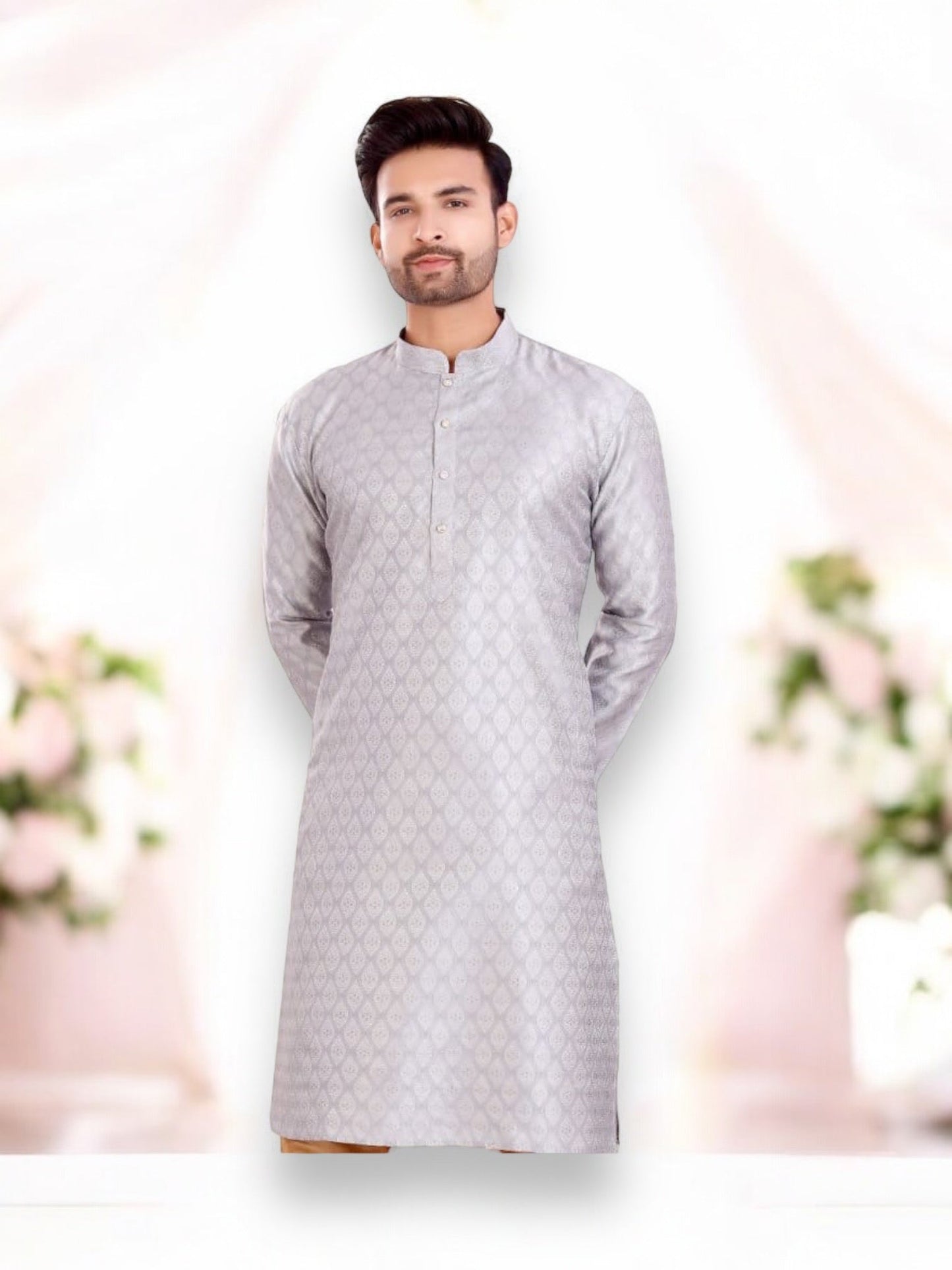Mens - Traditional Silk Kurta - Ethnic Wear