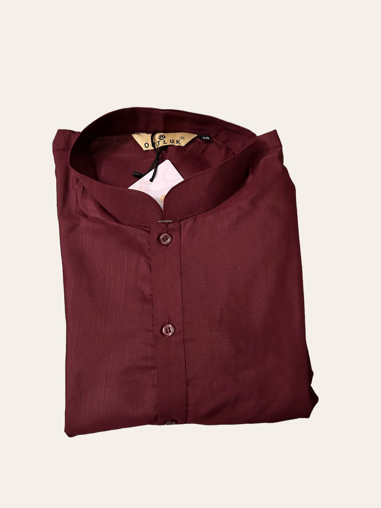 Classic Maroon - Traditional Cotton Kurta Pajama Set with Elegant Jacket