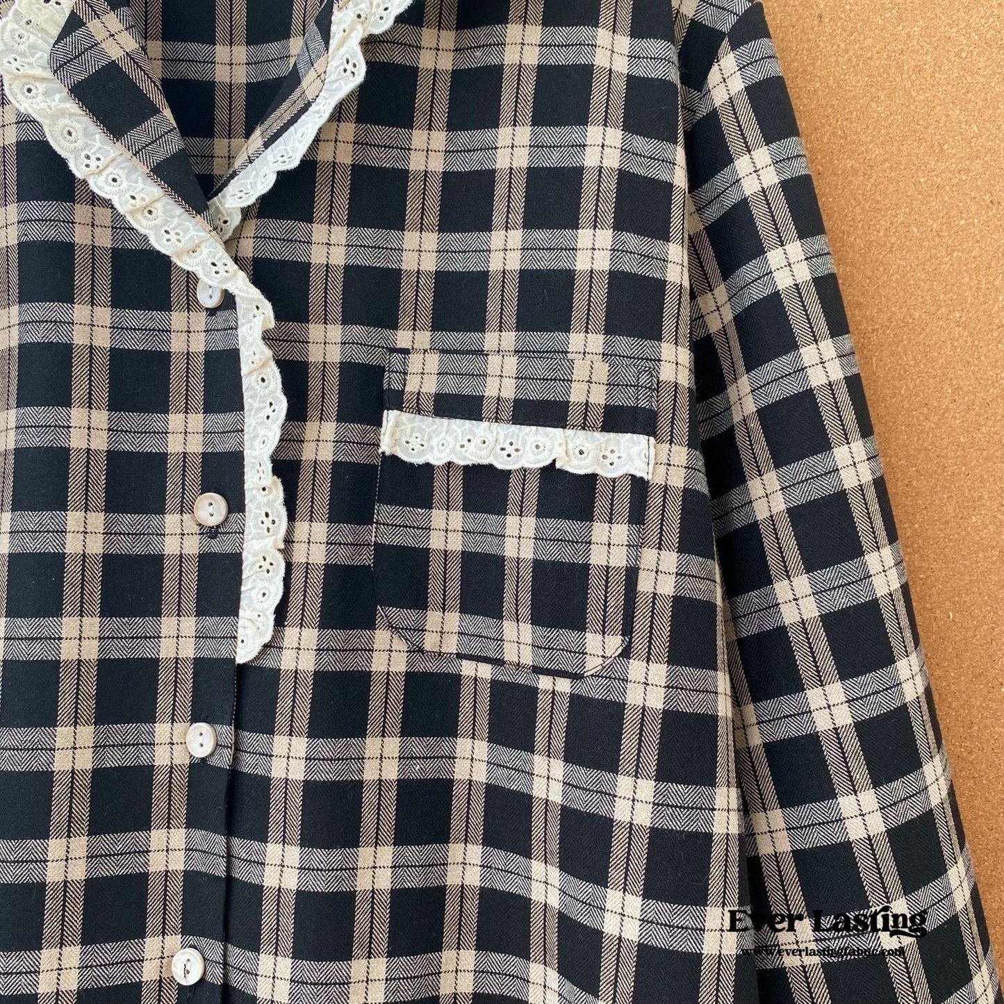 Scarlett Classic Plaid Black Pajama Set