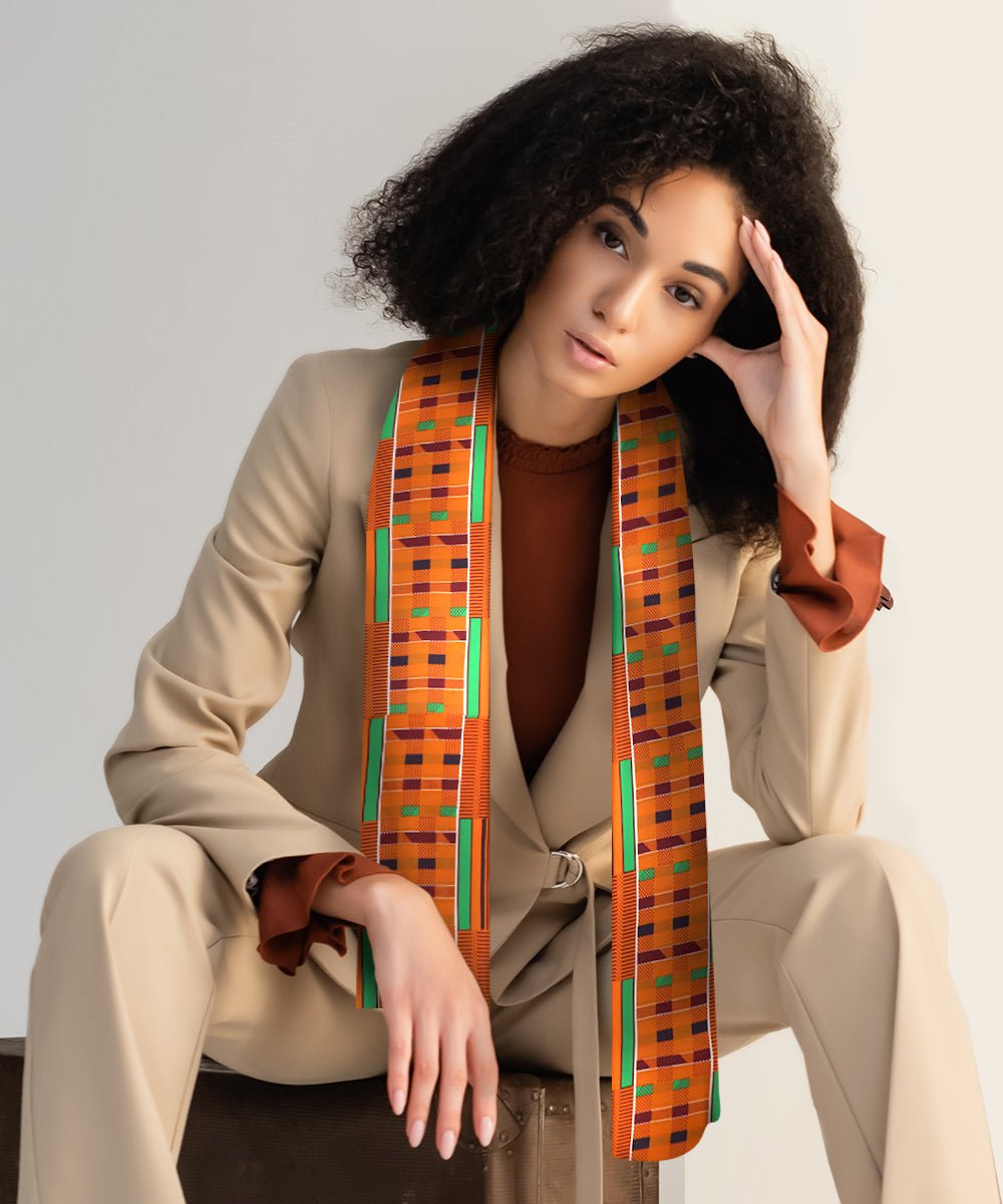 Vittorio Farina Mens' Kente Satin Scarf