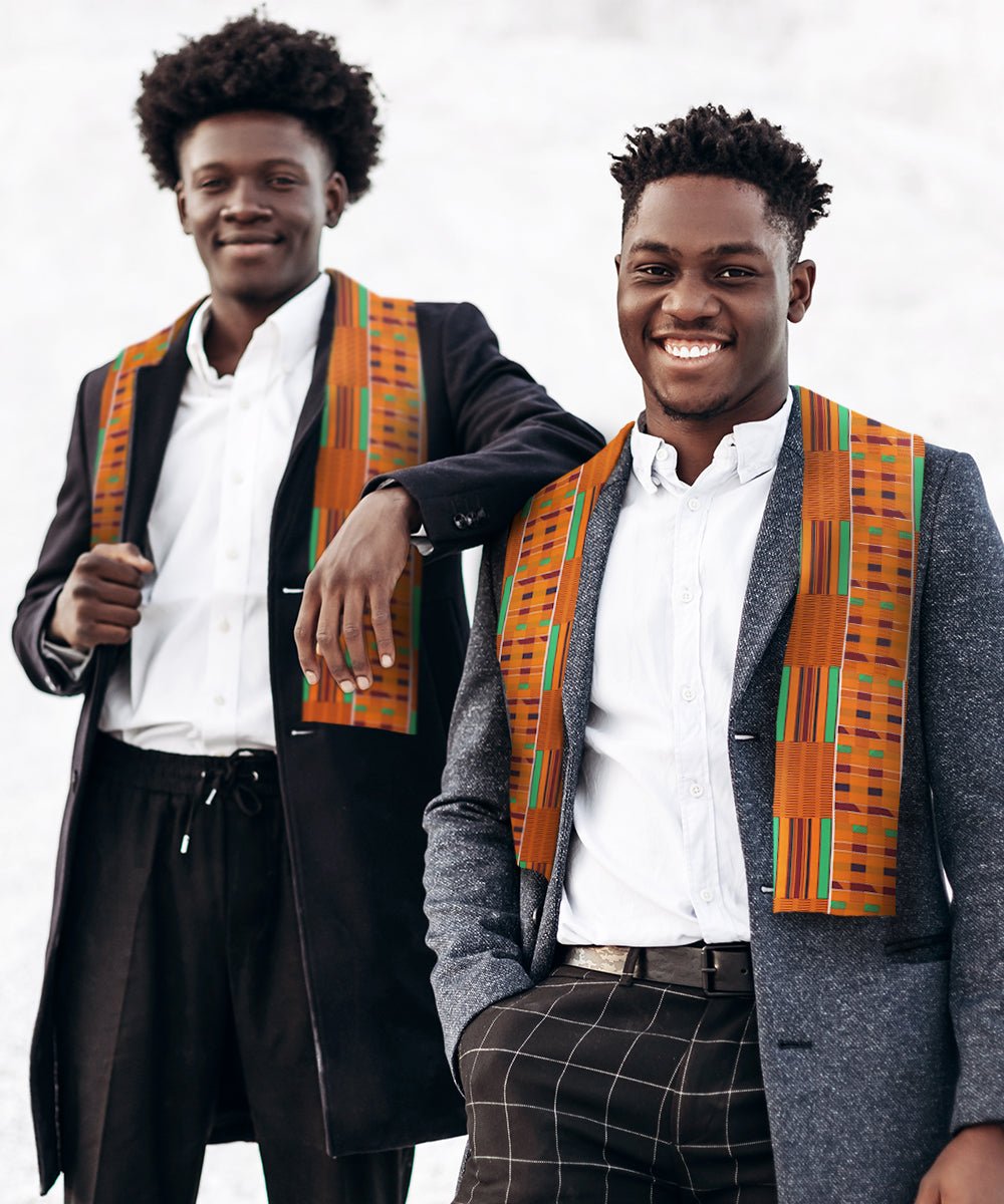 Vittorio Farina Mens' Kente Satin Scarf